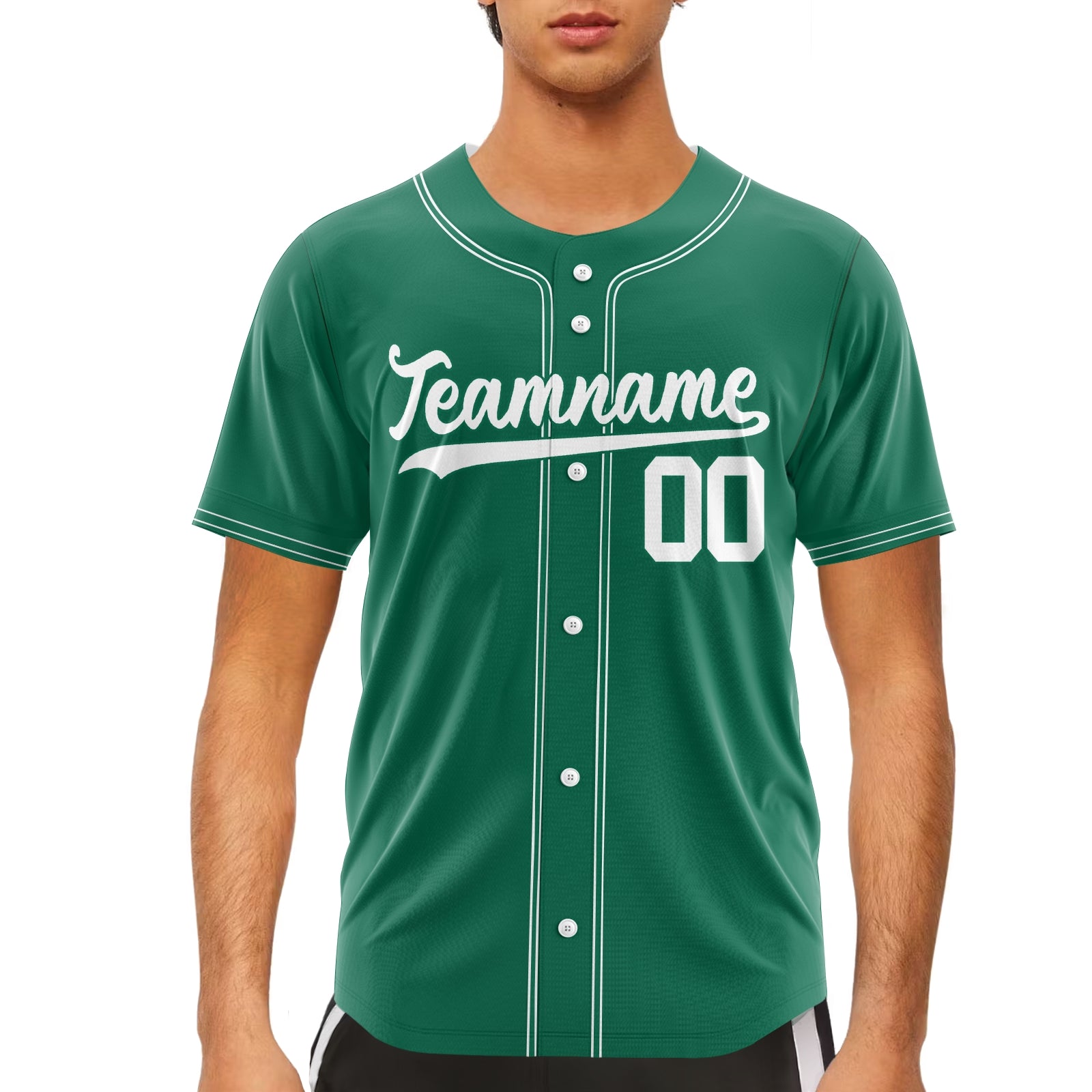 Custom Green Yellow-White Authentic Baseball Jersey