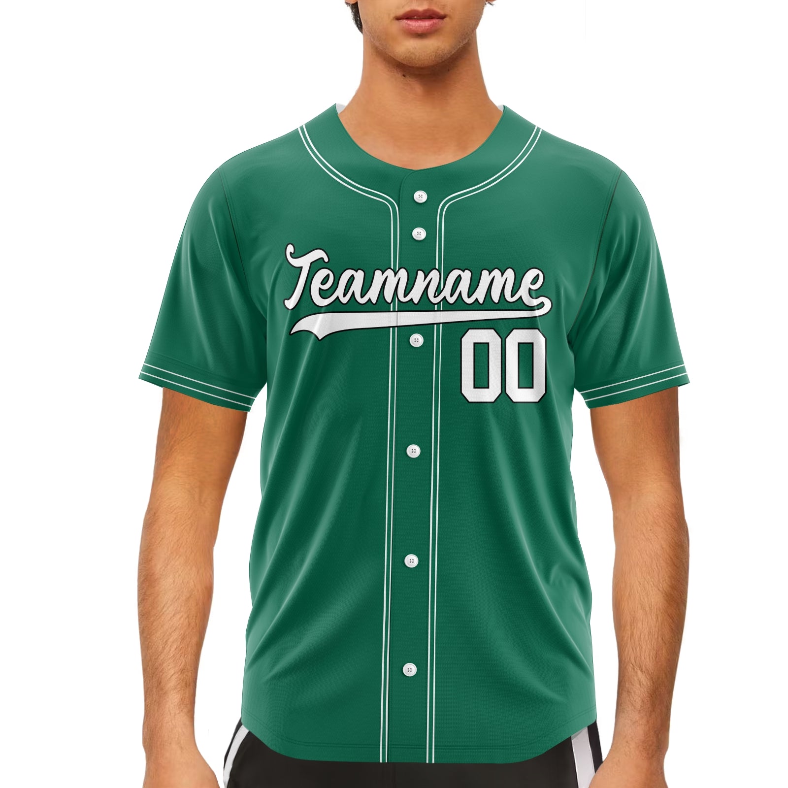 Custom Green Yellow-White Authentic Baseball Jersey