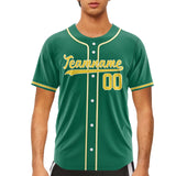 Custom Green Yellow-White Authentic Baseball Jersey