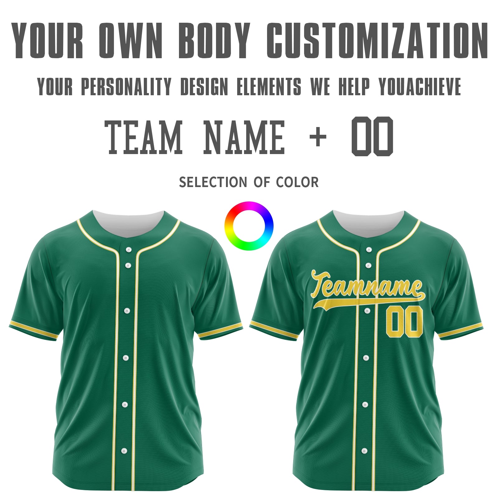 Custom Green Yellow-White Authentic Baseball Jersey