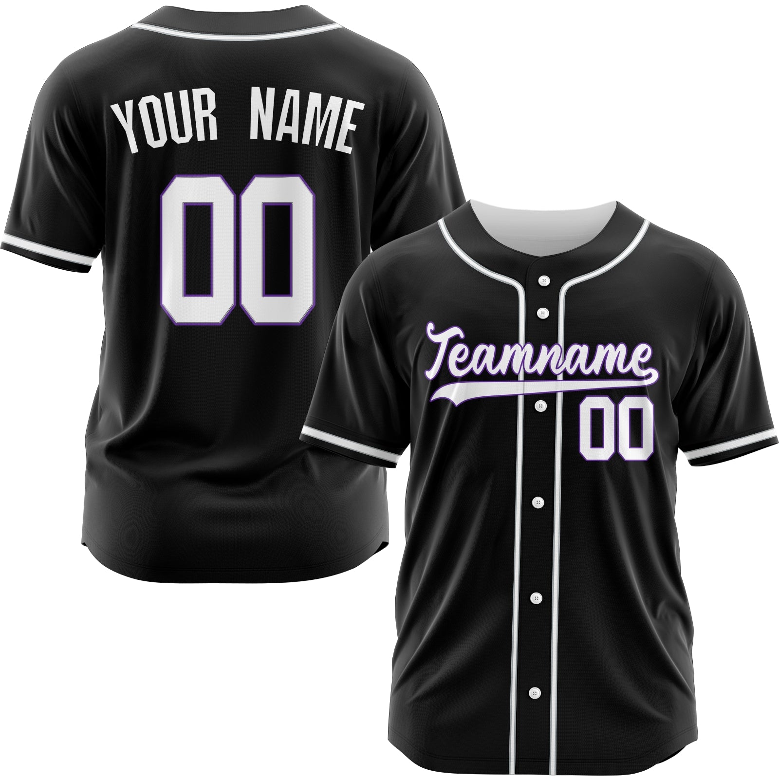 Custom Black Orange-White Authentic Baseball Jersey