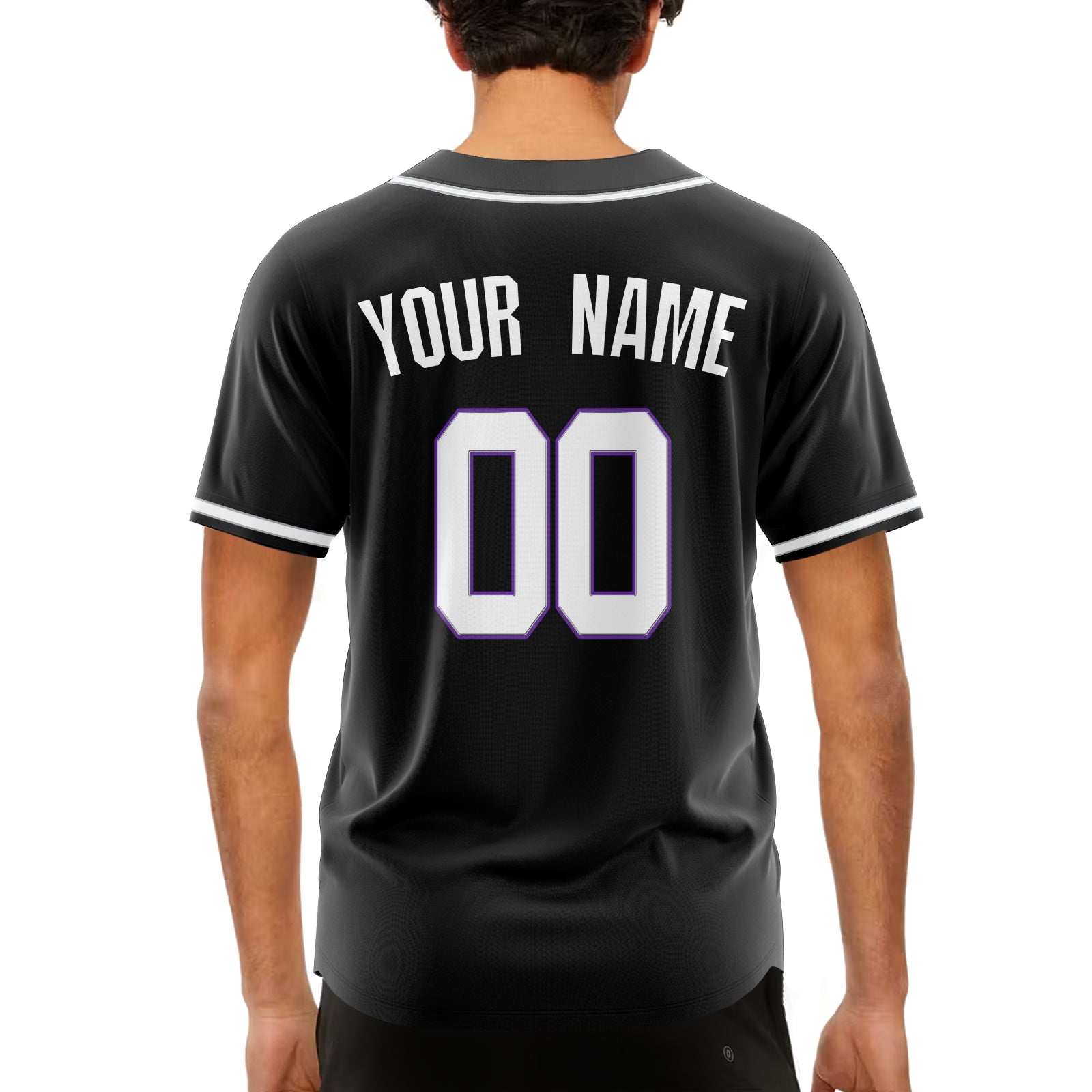 Custom Black Orange-White Authentic Baseball Jersey