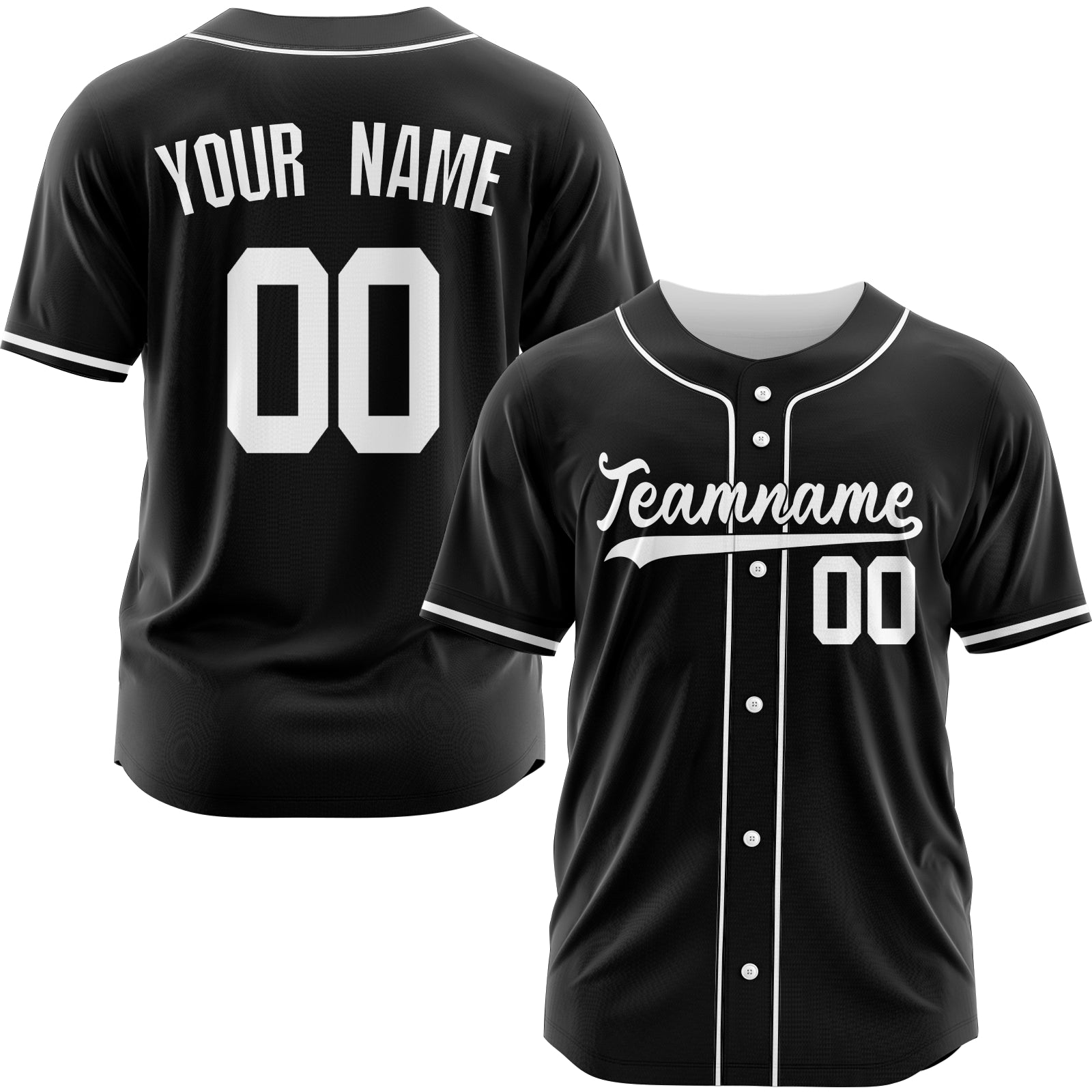 Custom Black Orange-White Authentic Baseball Jersey