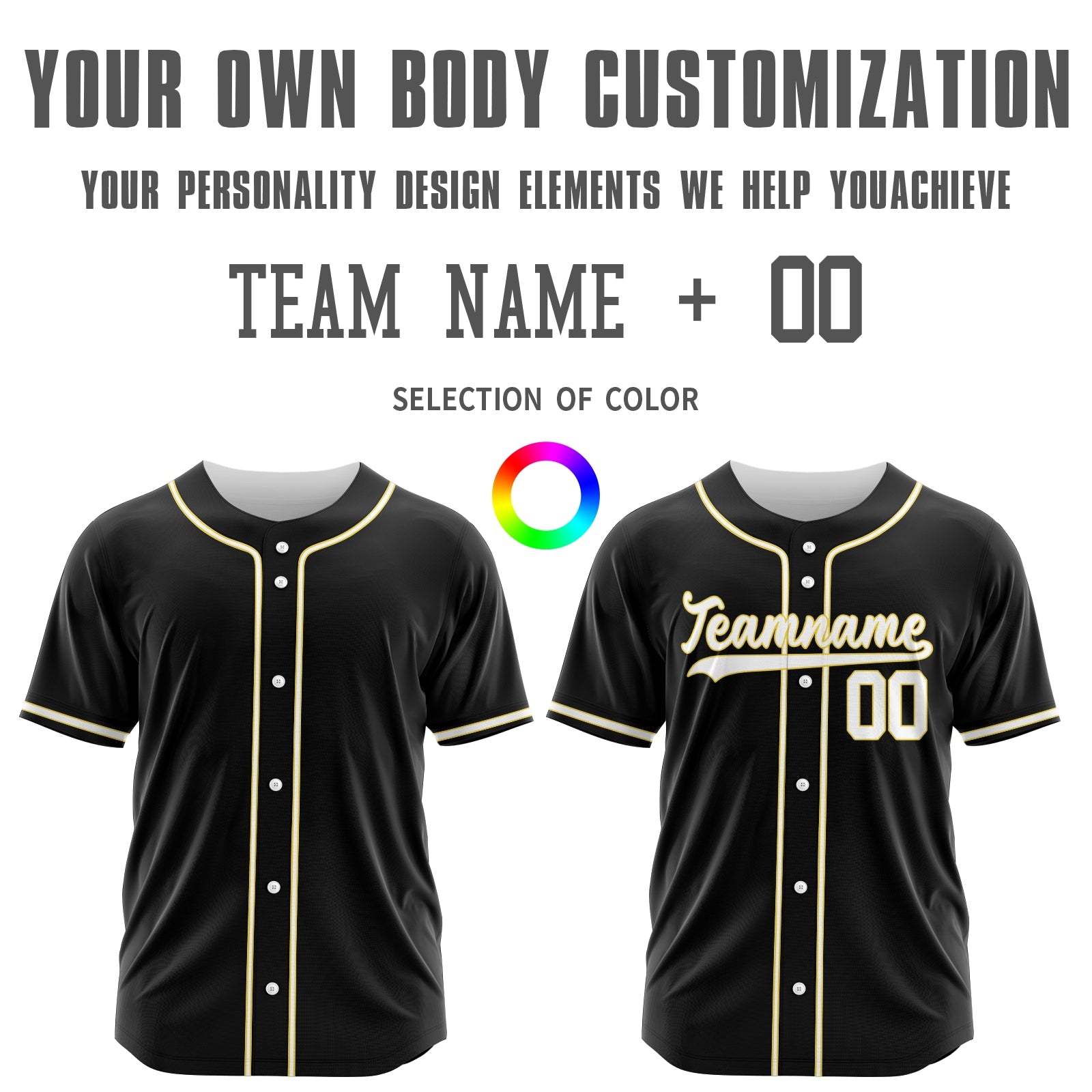 Custom Black Orange-White Authentic Baseball Jersey