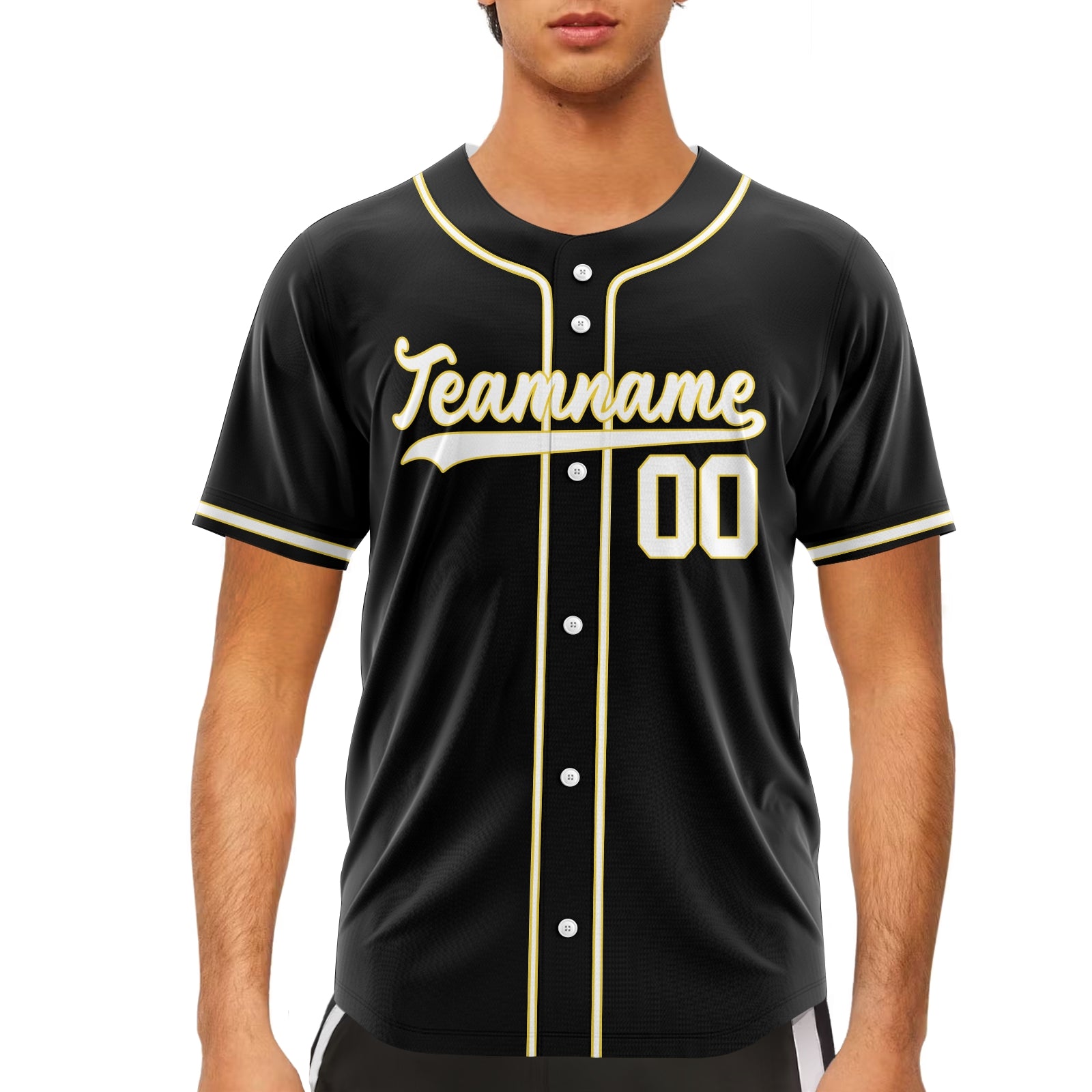 Custom Black Orange-White Authentic Baseball Jersey