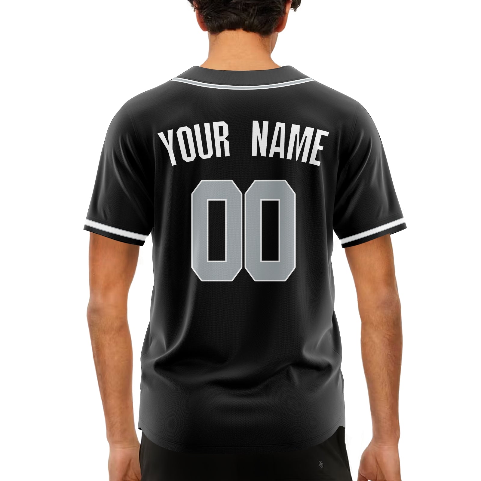 Custom Black Orange-White Authentic Baseball Jersey