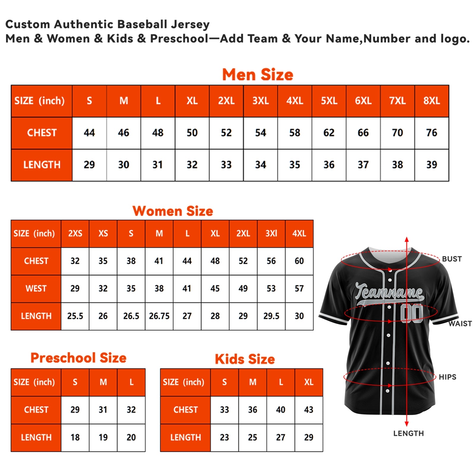 Custom Black Orange-White Authentic Baseball Jersey