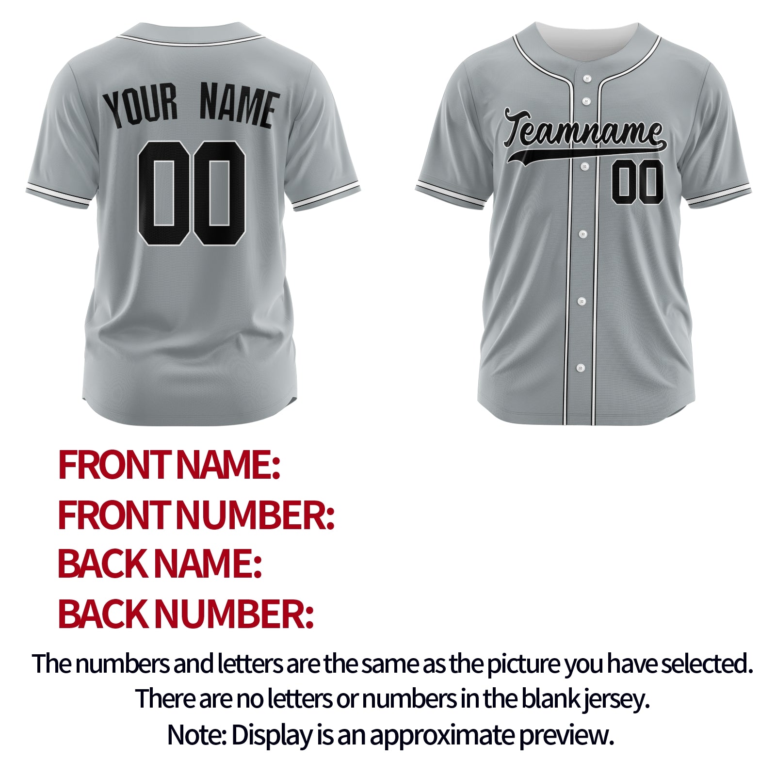 Custom Gray White-Black Authentic Baseball Jersey