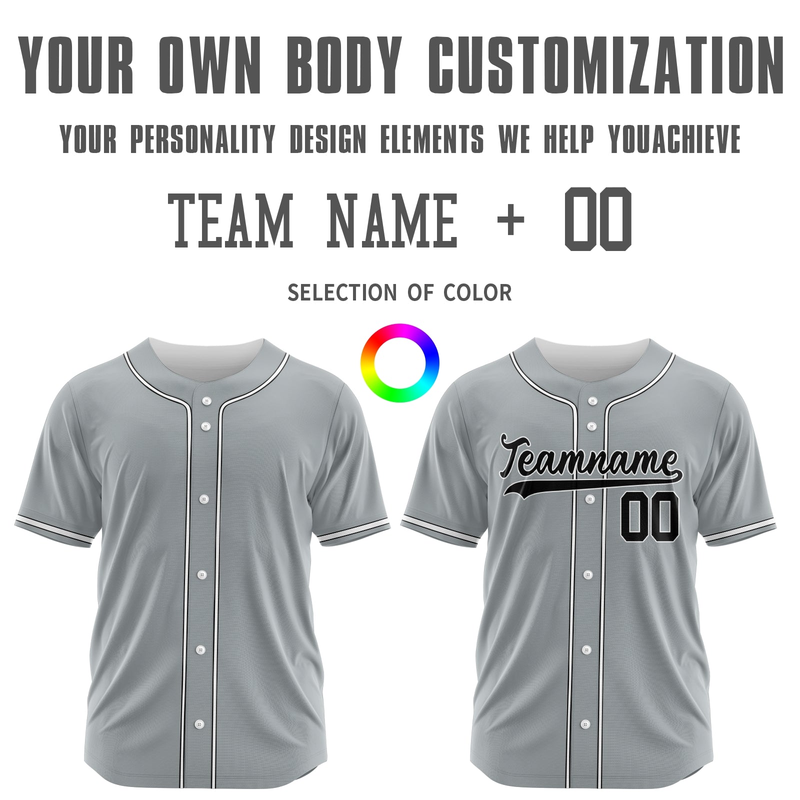 Custom Gray White-Black Authentic Baseball Jersey