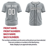 Custom Gray White-Black Authentic Baseball Jersey