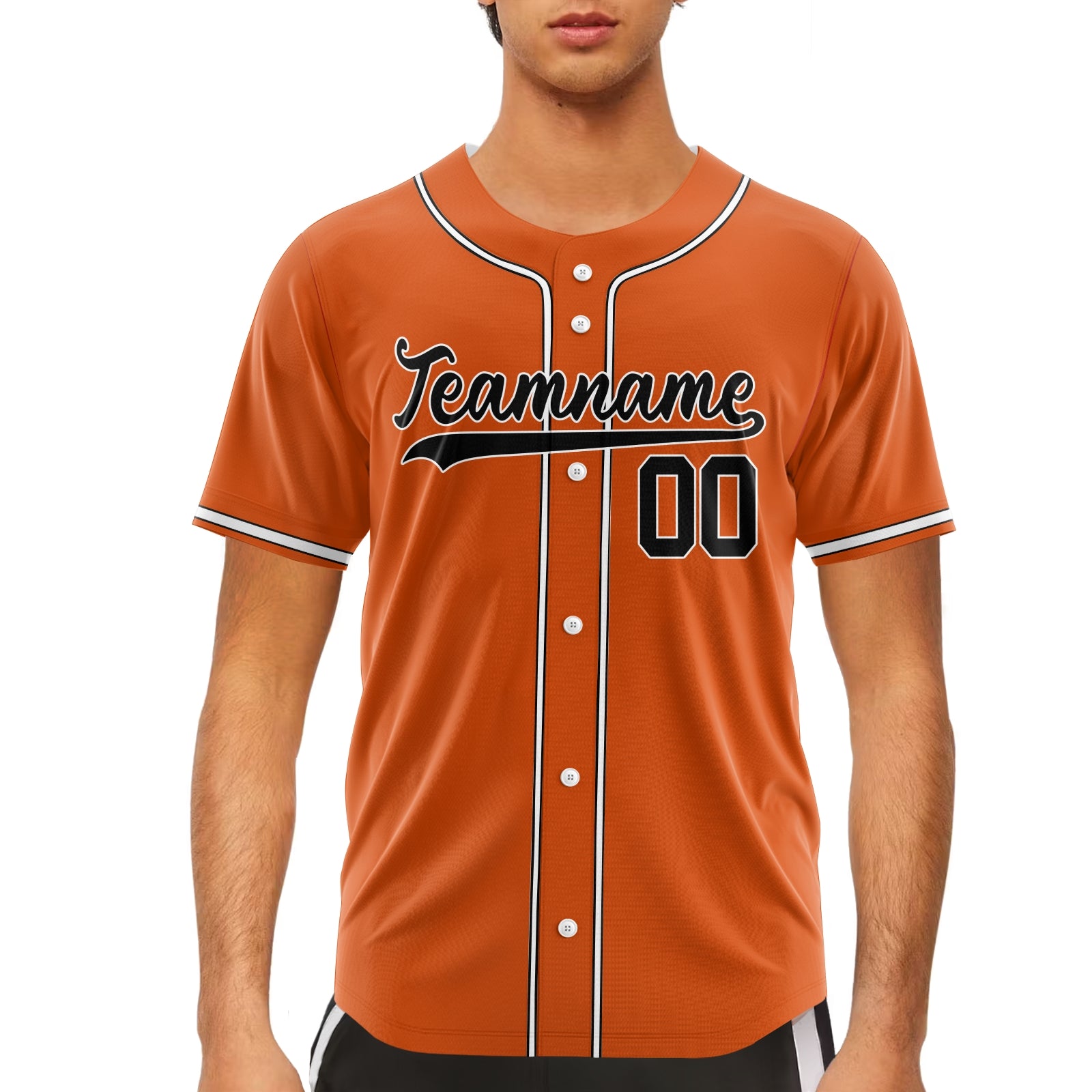 Custom Orange Blue-Red Authentic Baseball Jersey