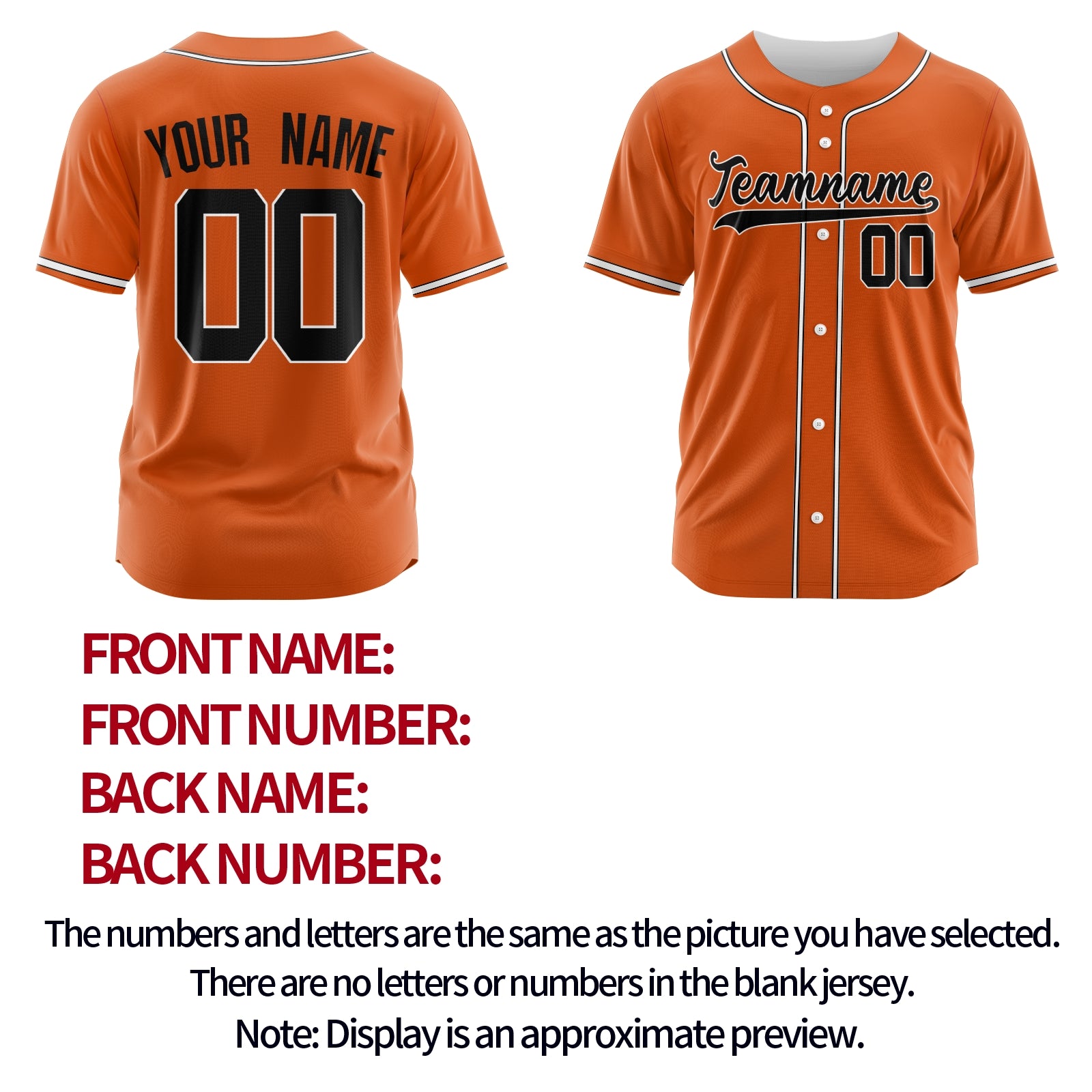 Custom Orange Blue-Red Authentic Baseball Jersey