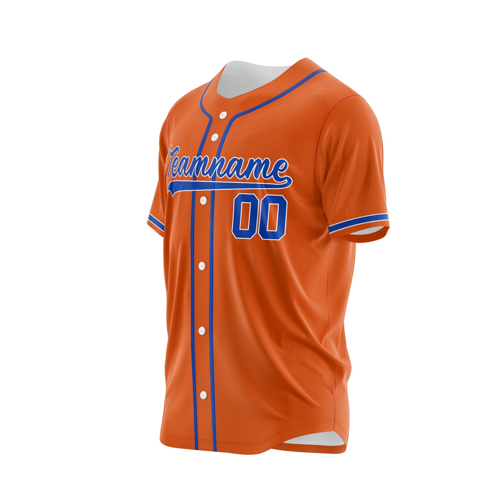 Custom Orange Blue-Red Authentic Baseball Jersey