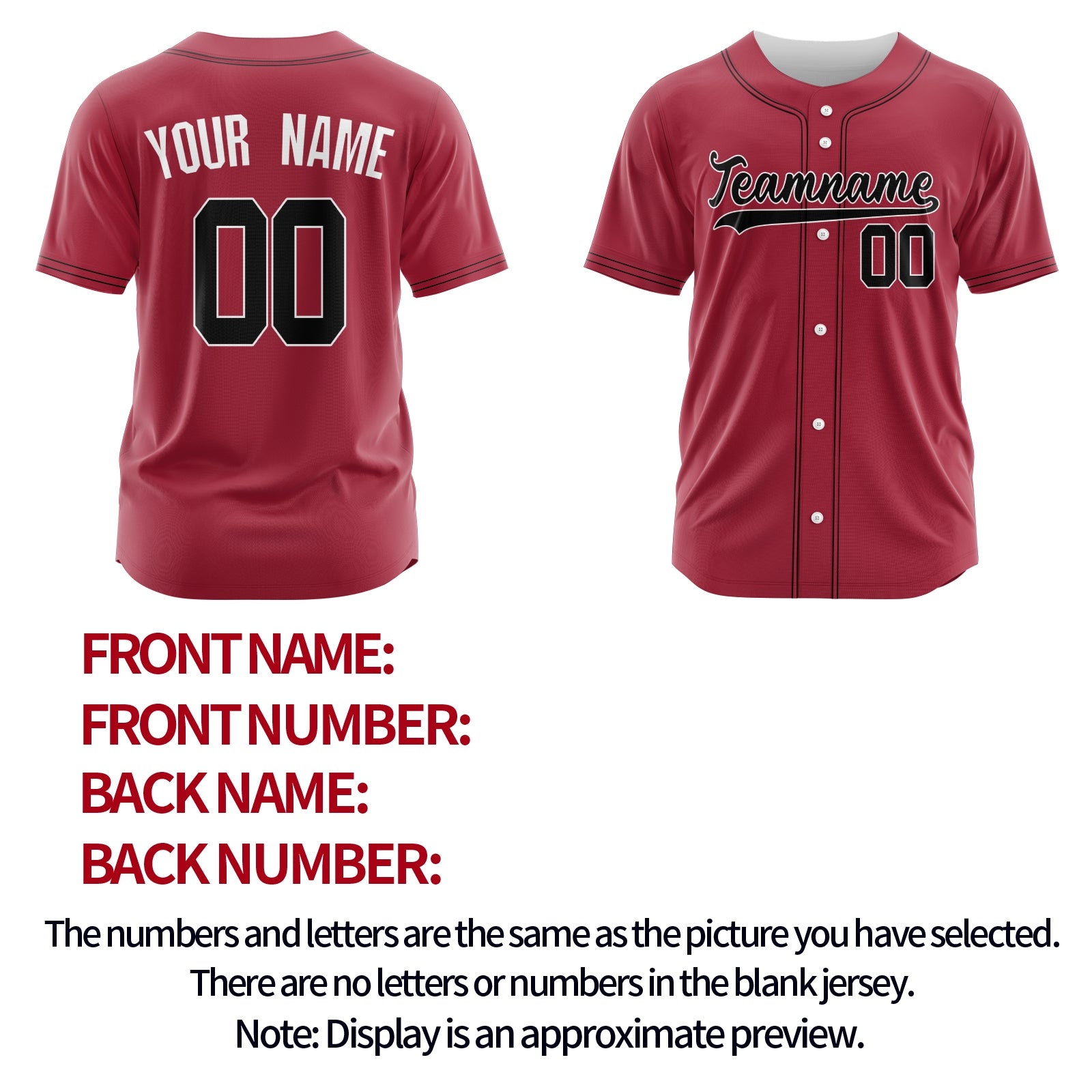 Custom Red Blue-White Authentic Baseball Jersey