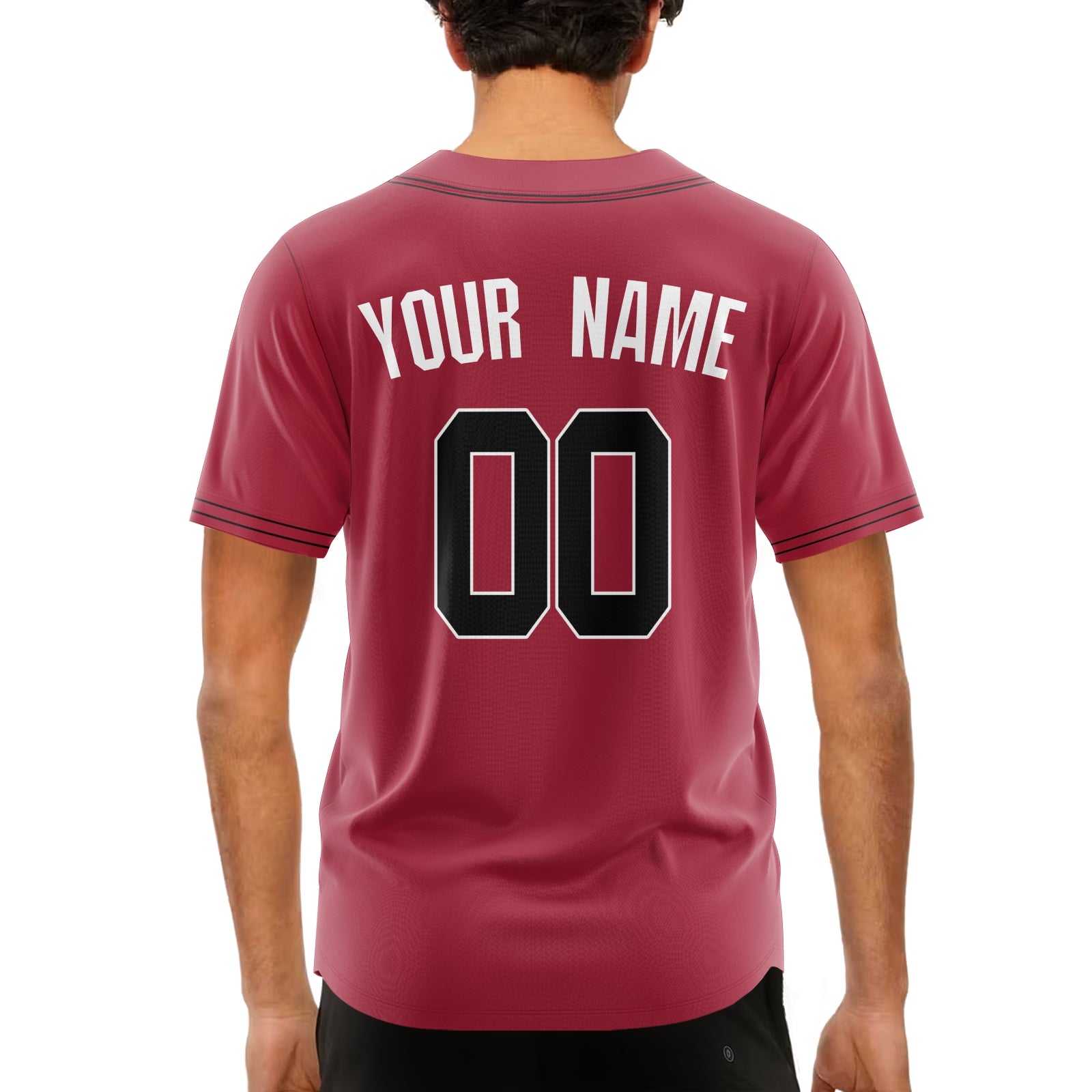 Custom Red Blue-White Authentic Baseball Jersey