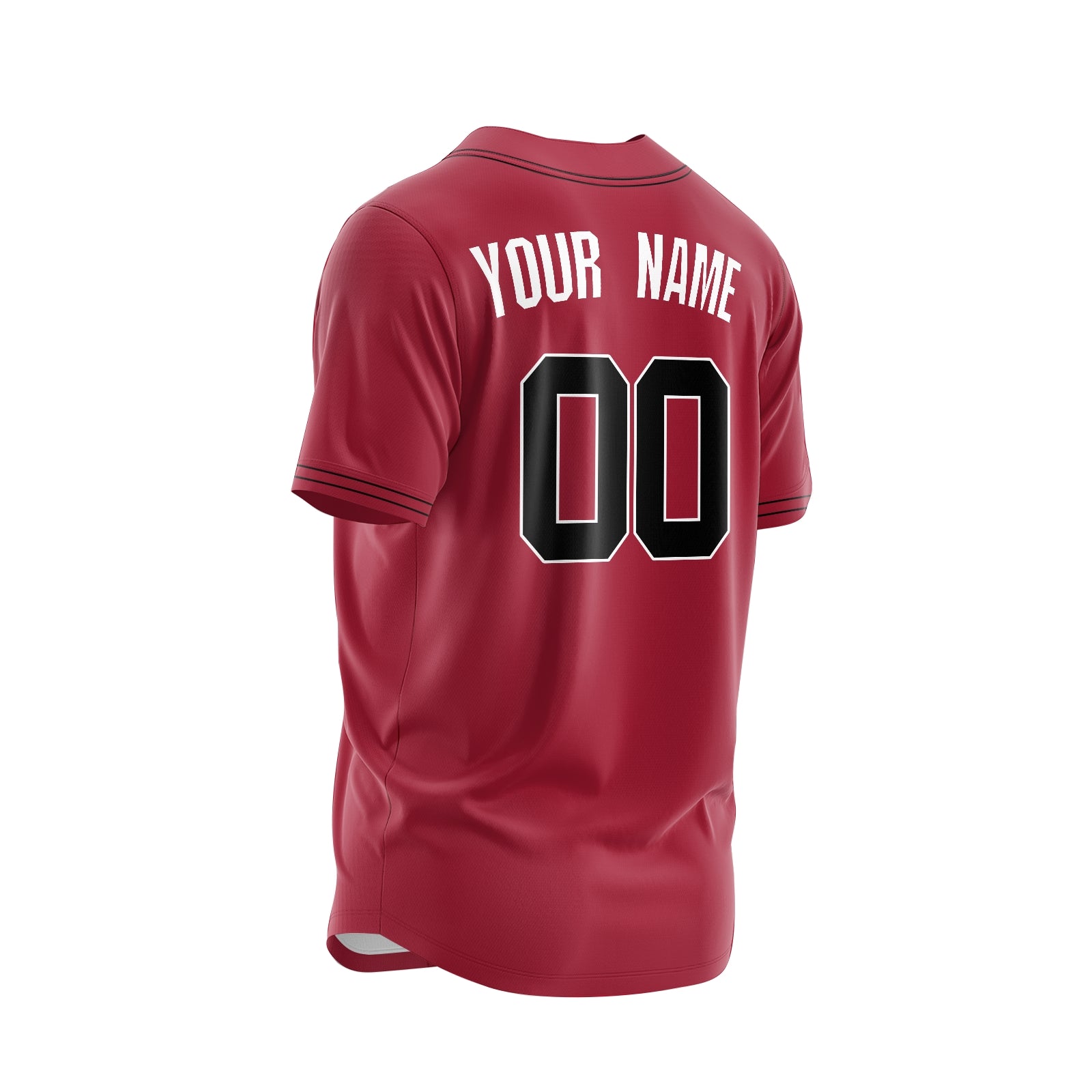 Custom Red Blue-White Authentic Baseball Jersey