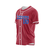 Custom Red Blue-White Authentic Baseball Jersey