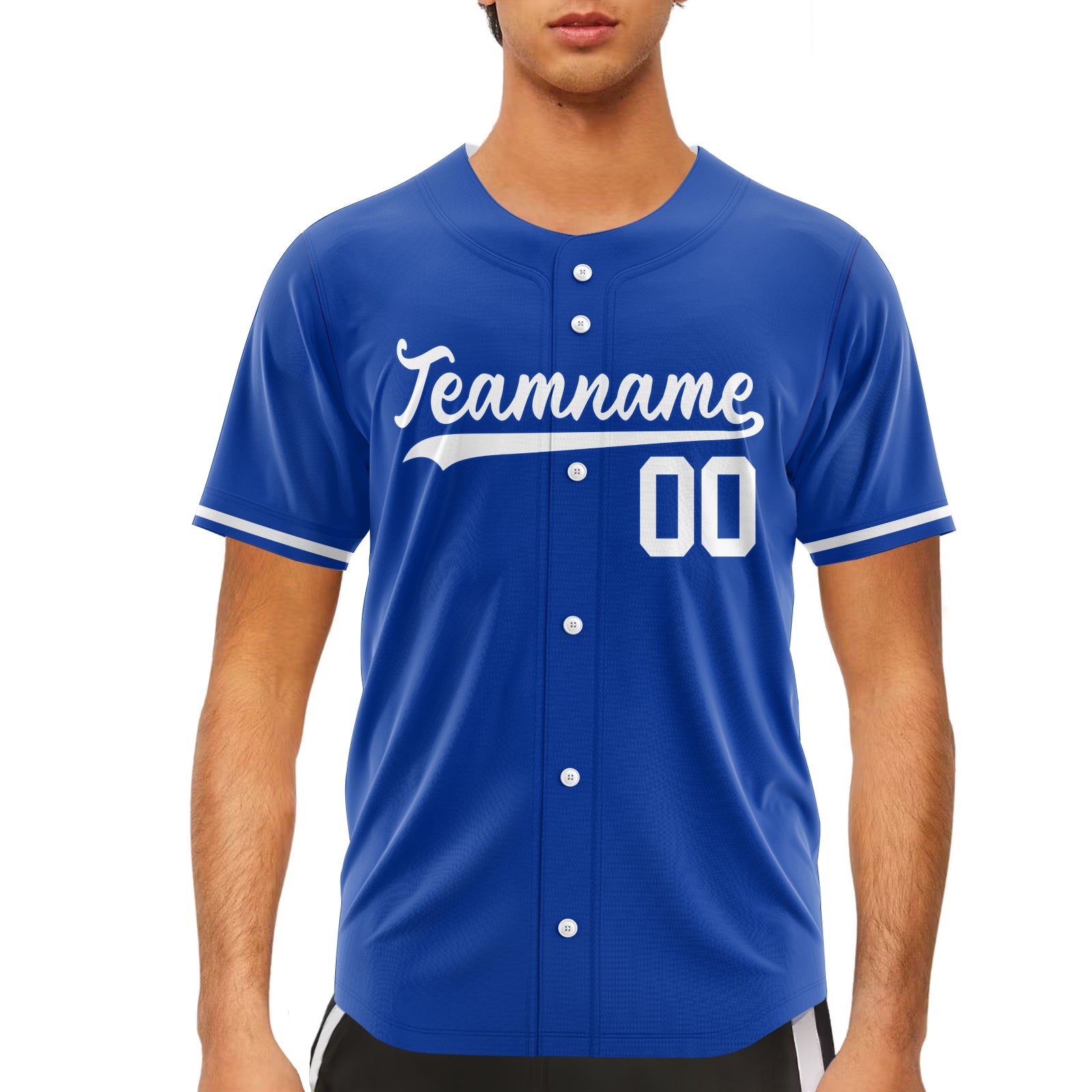 Custom Dark Blue Yellow-White Authentic Baseball Jersey