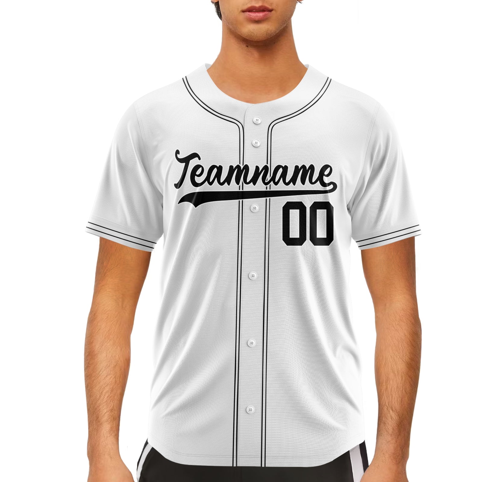 Custom White Blue-White Authentic Baseball Jersey