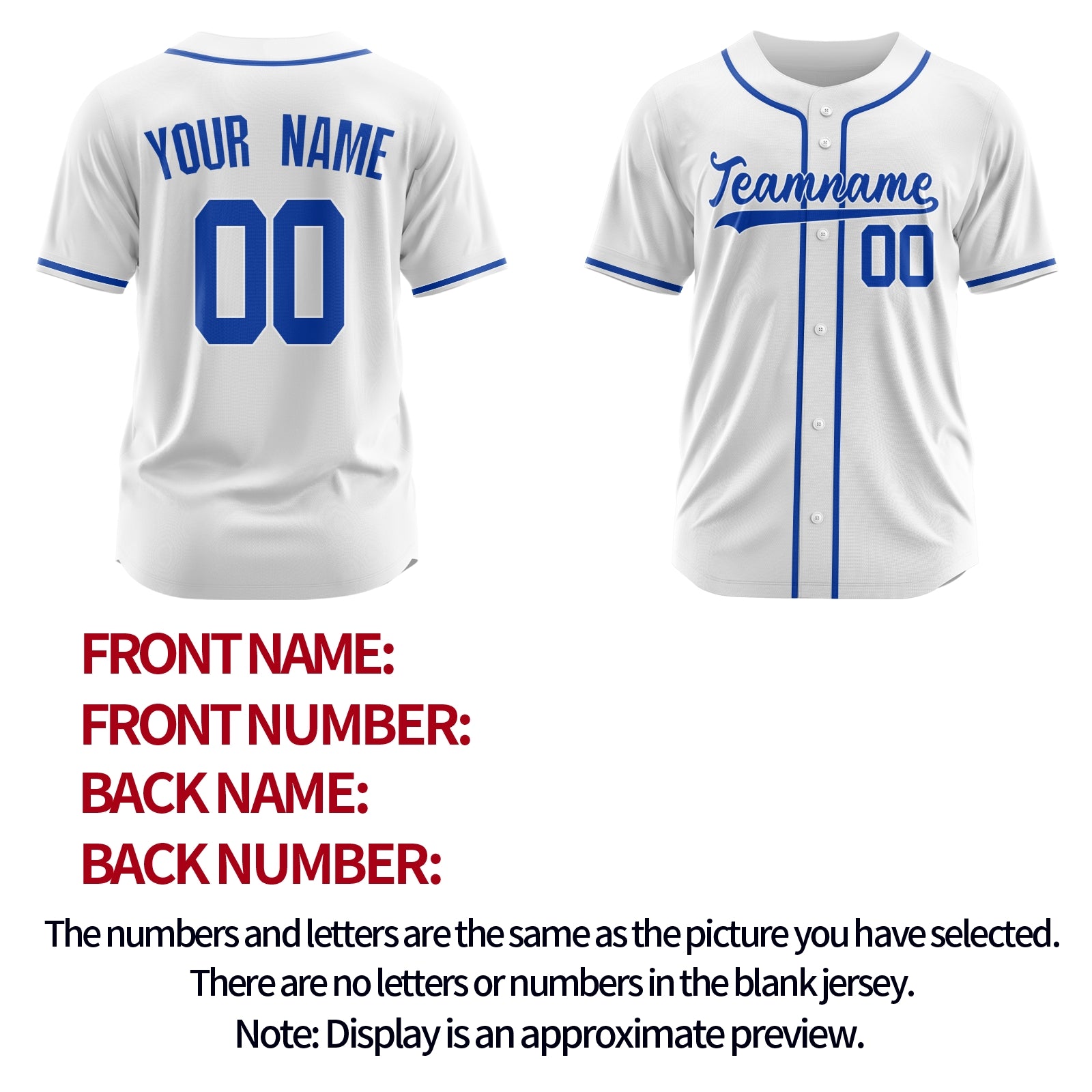 Custom White Blue-White Authentic Baseball Jersey