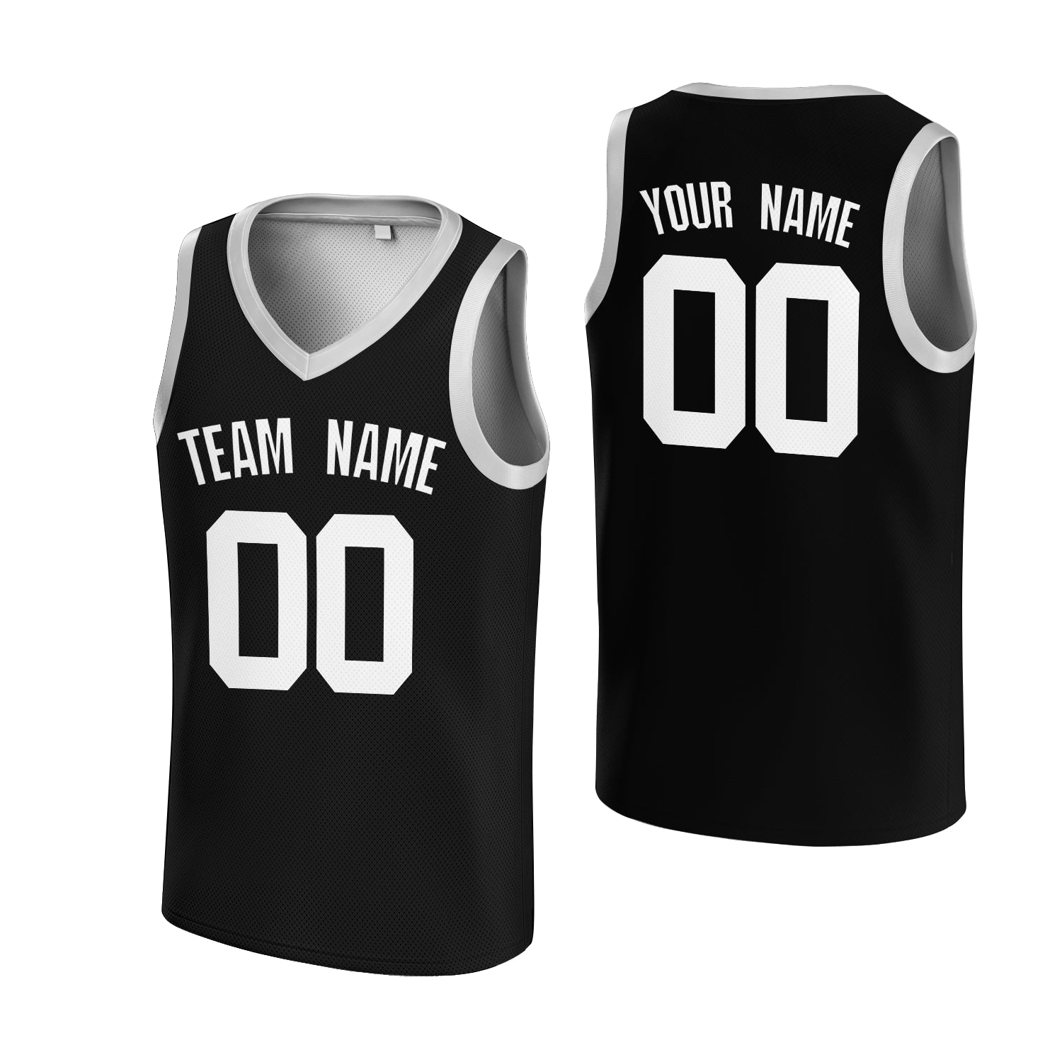 Custom Black Cerise-White V-Neck Basketball Jersey