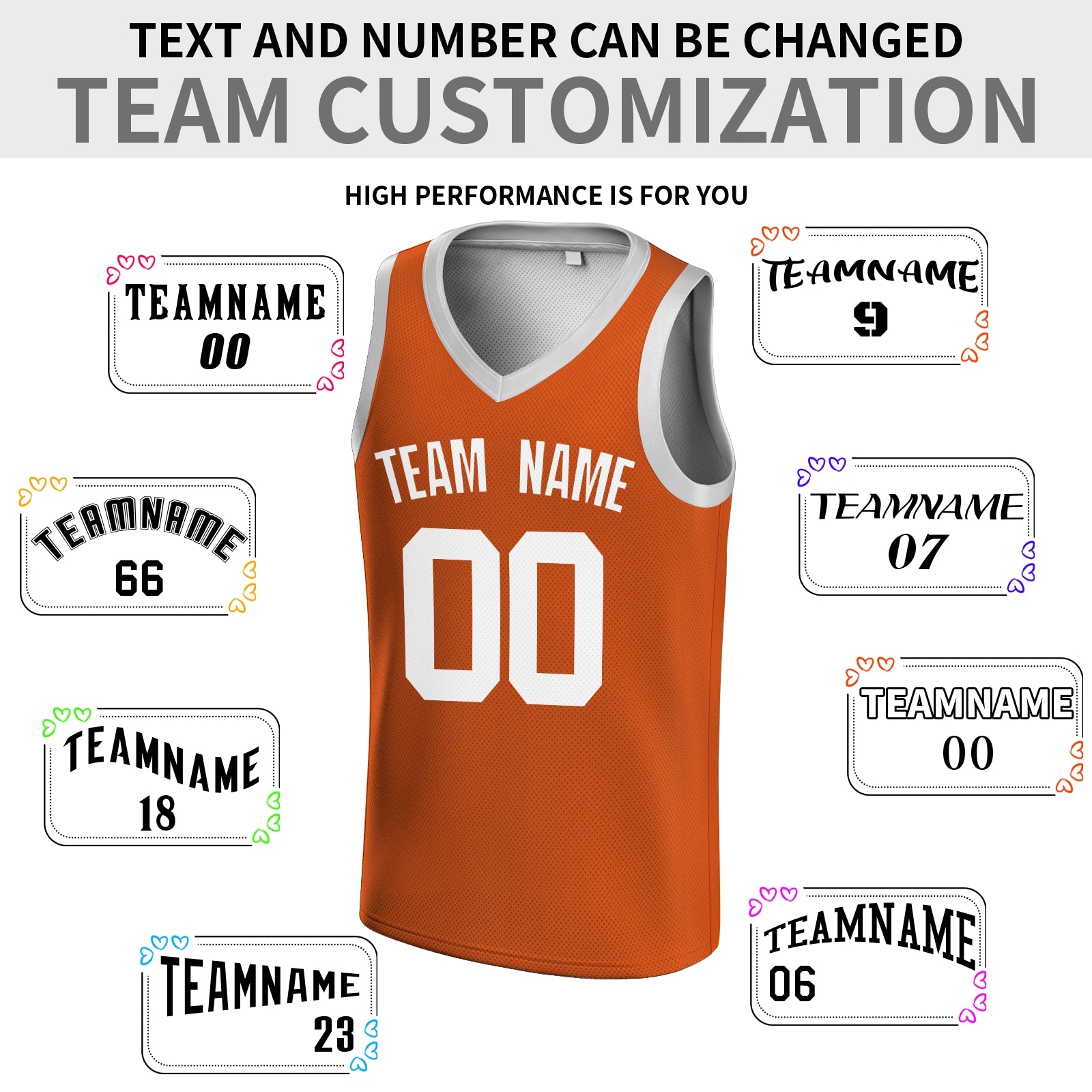 Custom Orange White Authentic V-Neck Basketball Jersey