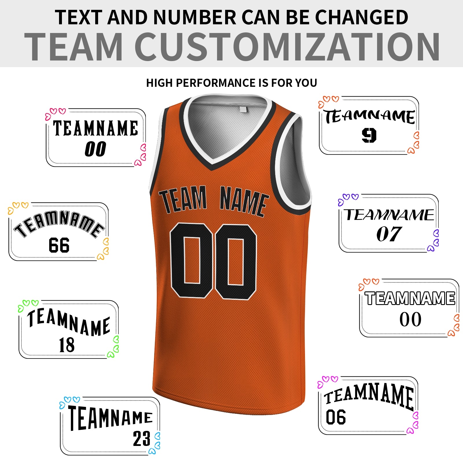 Custom Orange White Authentic V-Neck Basketball Jersey