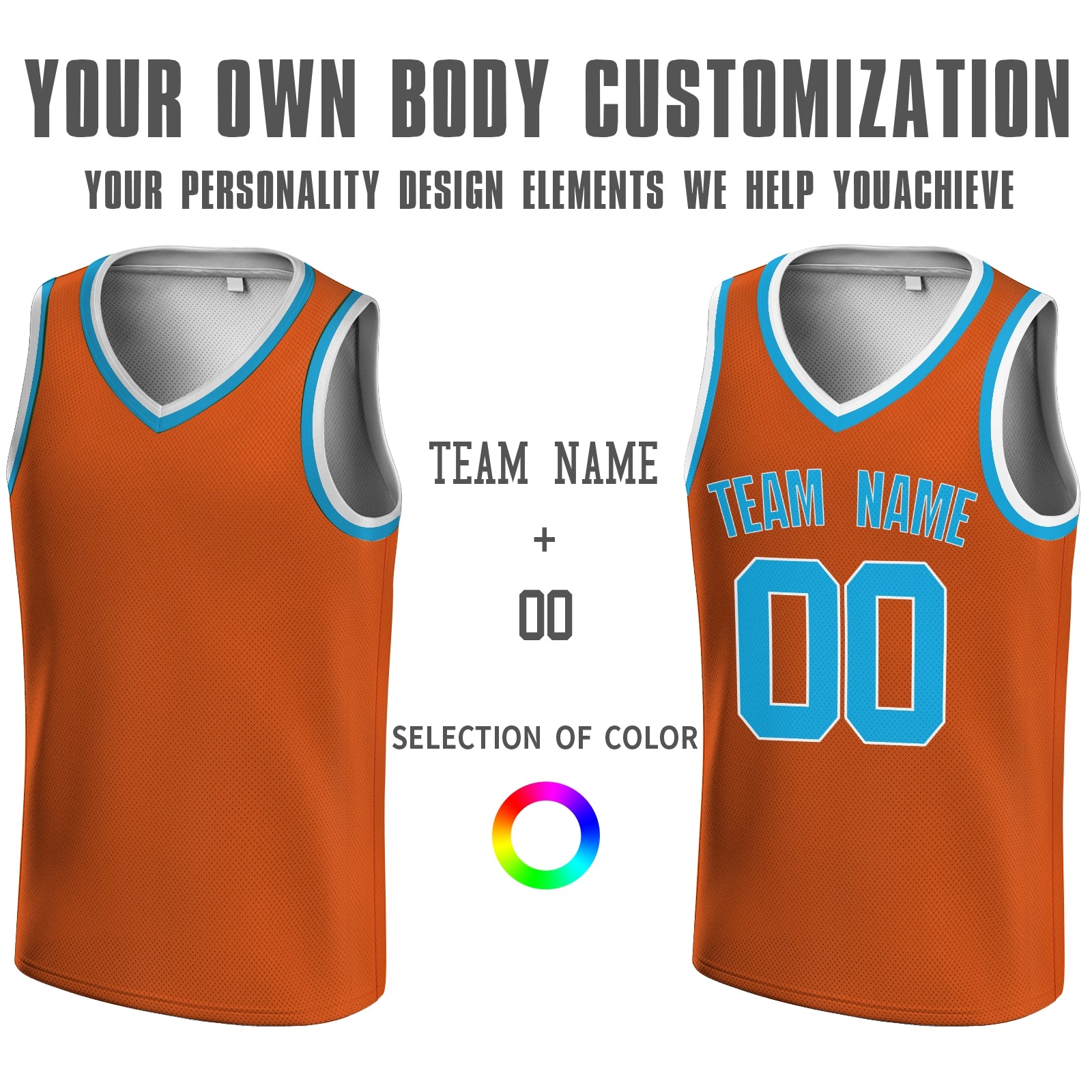 Custom Orange White Authentic V-Neck Basketball Jersey