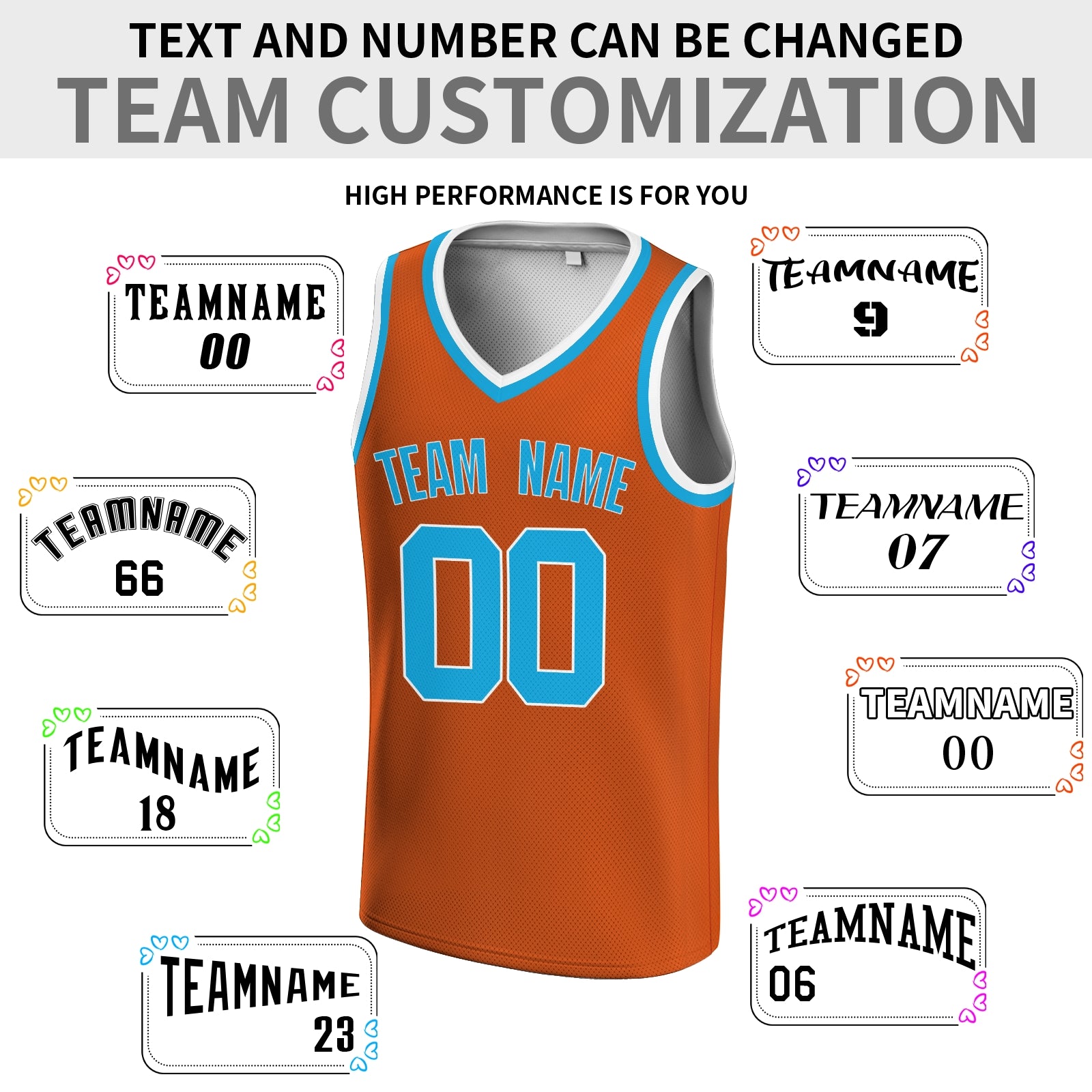 Custom Orange White Authentic V-Neck Basketball Jersey