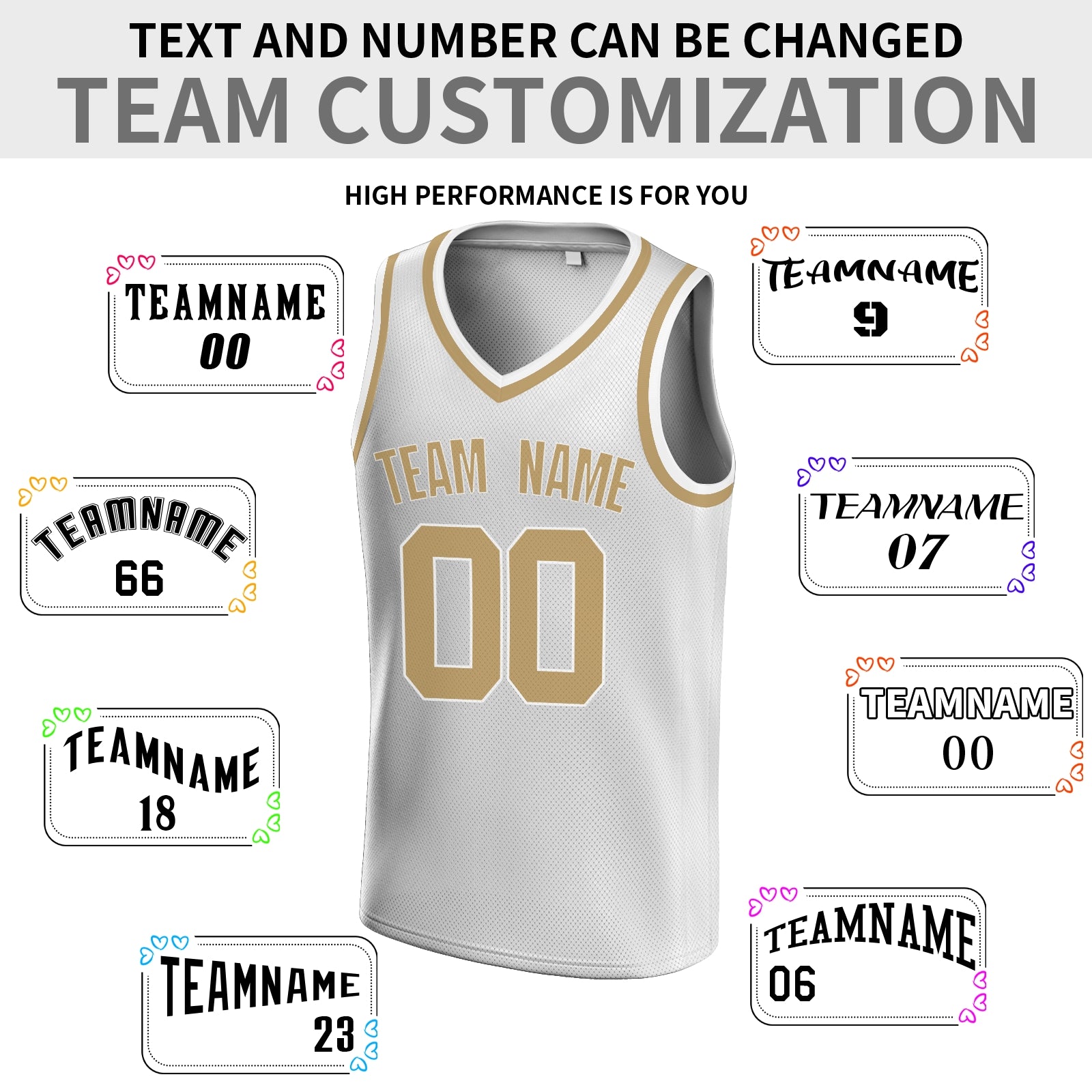 Custom White Blue-Old Gold V-Neck Rib-Knit Basketball Jersey