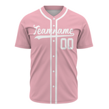 Custom Flesh Pink White Authentic Baseball Jersey