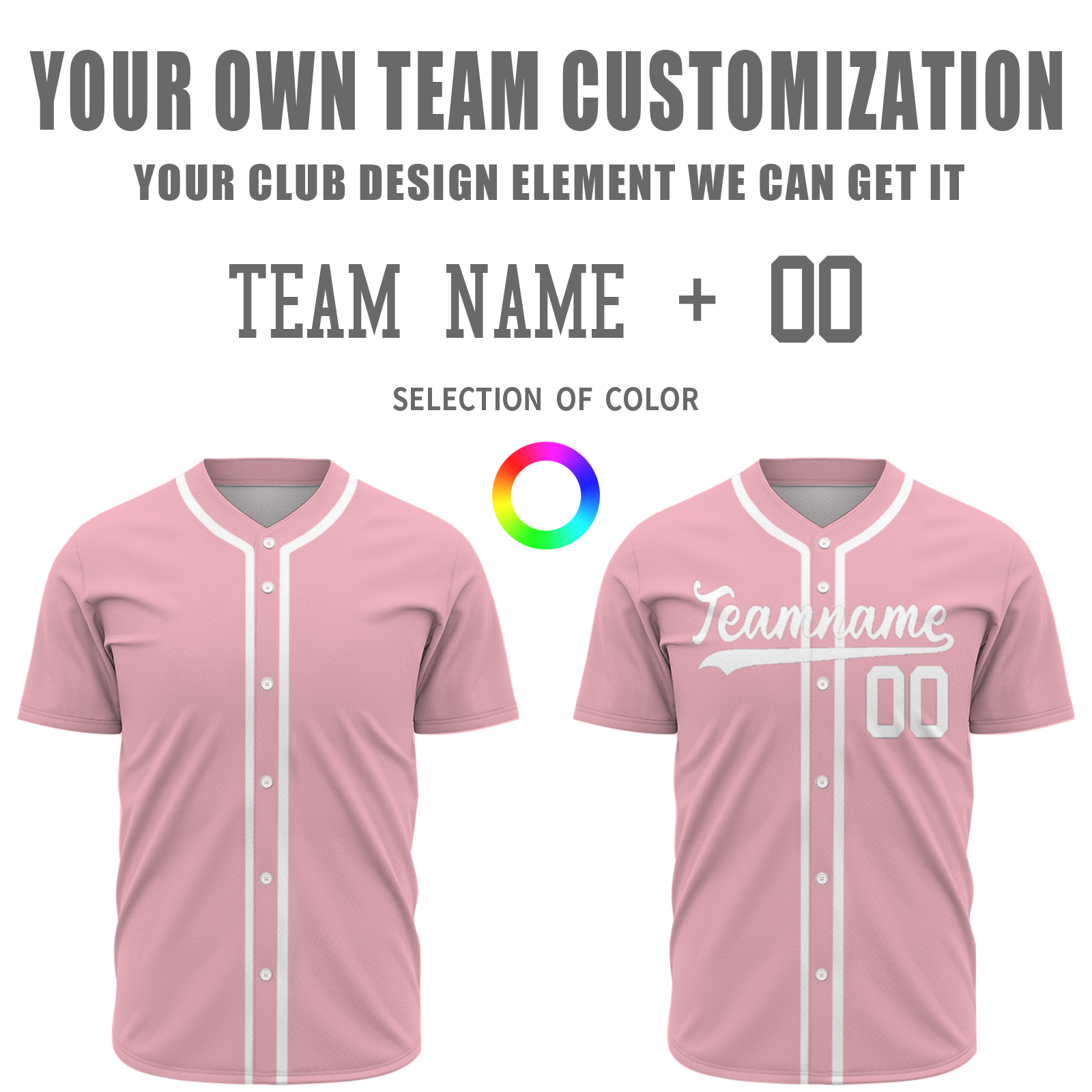 Custom Flesh Pink White Authentic Baseball Jersey