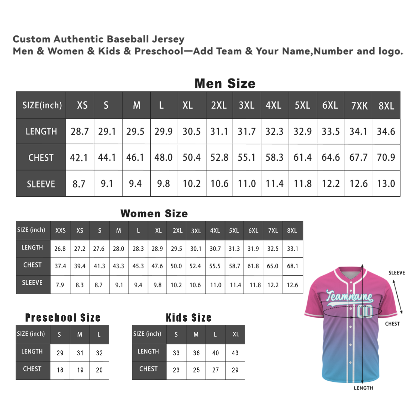 Custom Azure White-Black Authentic Fade Fashion Baseball Jersey