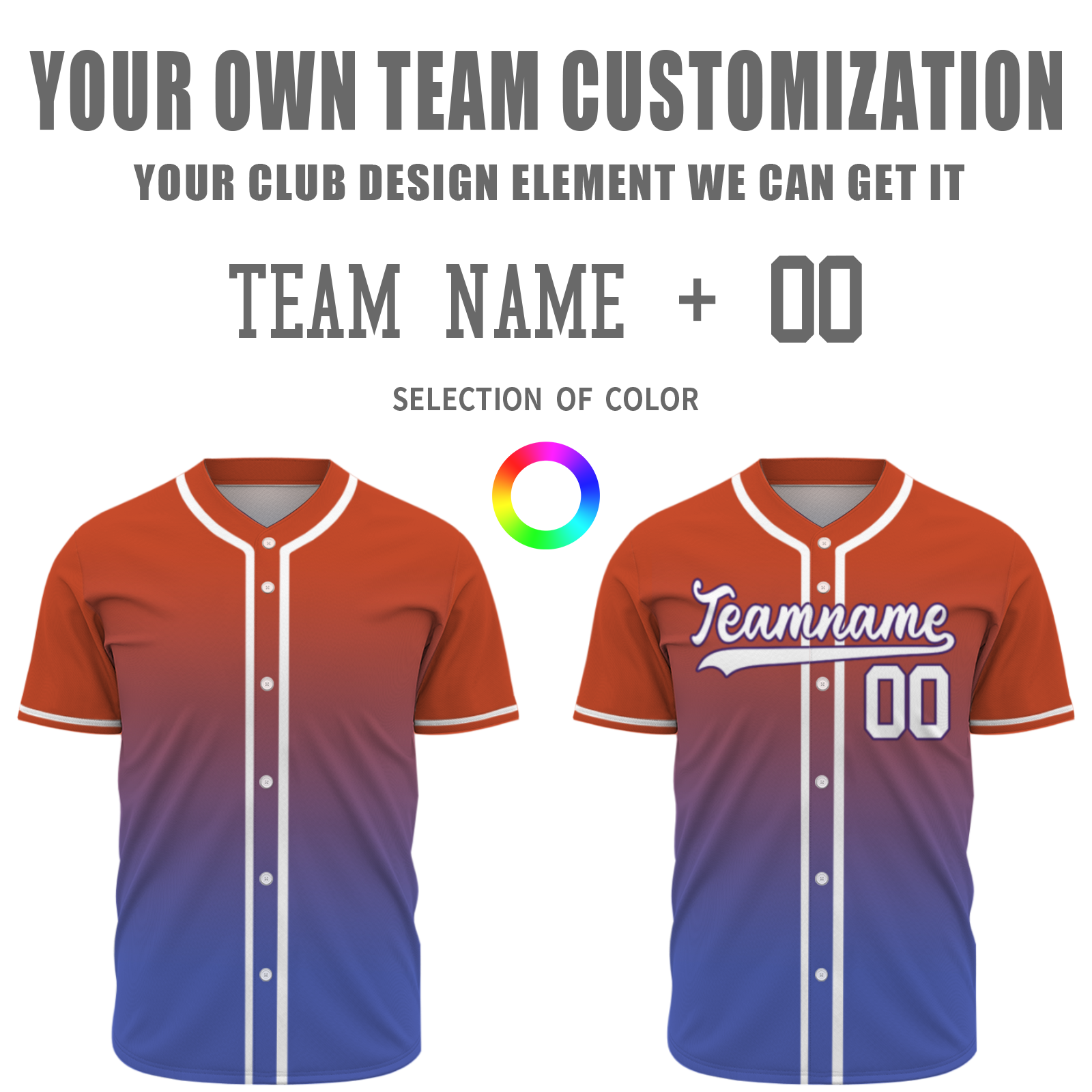 Custom Azure White-Black Authentic Fade Fashion Baseball Jersey