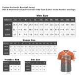 Custom Orange White-Black Authentic Fade Fashion Baseball Jersey