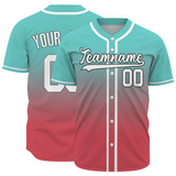 Custom Azure White-Black Authentic Fade Fashion Baseball Jersey