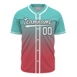 Custom Azure White-Black Authentic Fade Fashion Baseball Jersey