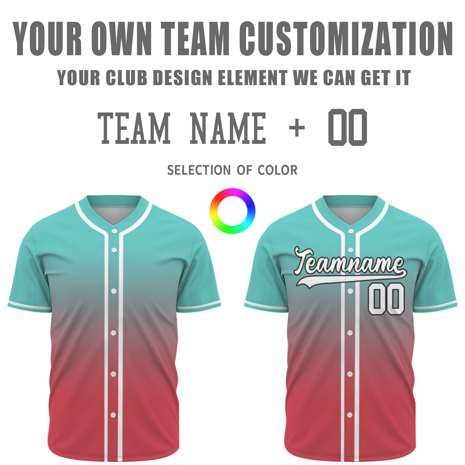 Custom Azure White-Black Authentic Fade Fashion Baseball Jersey