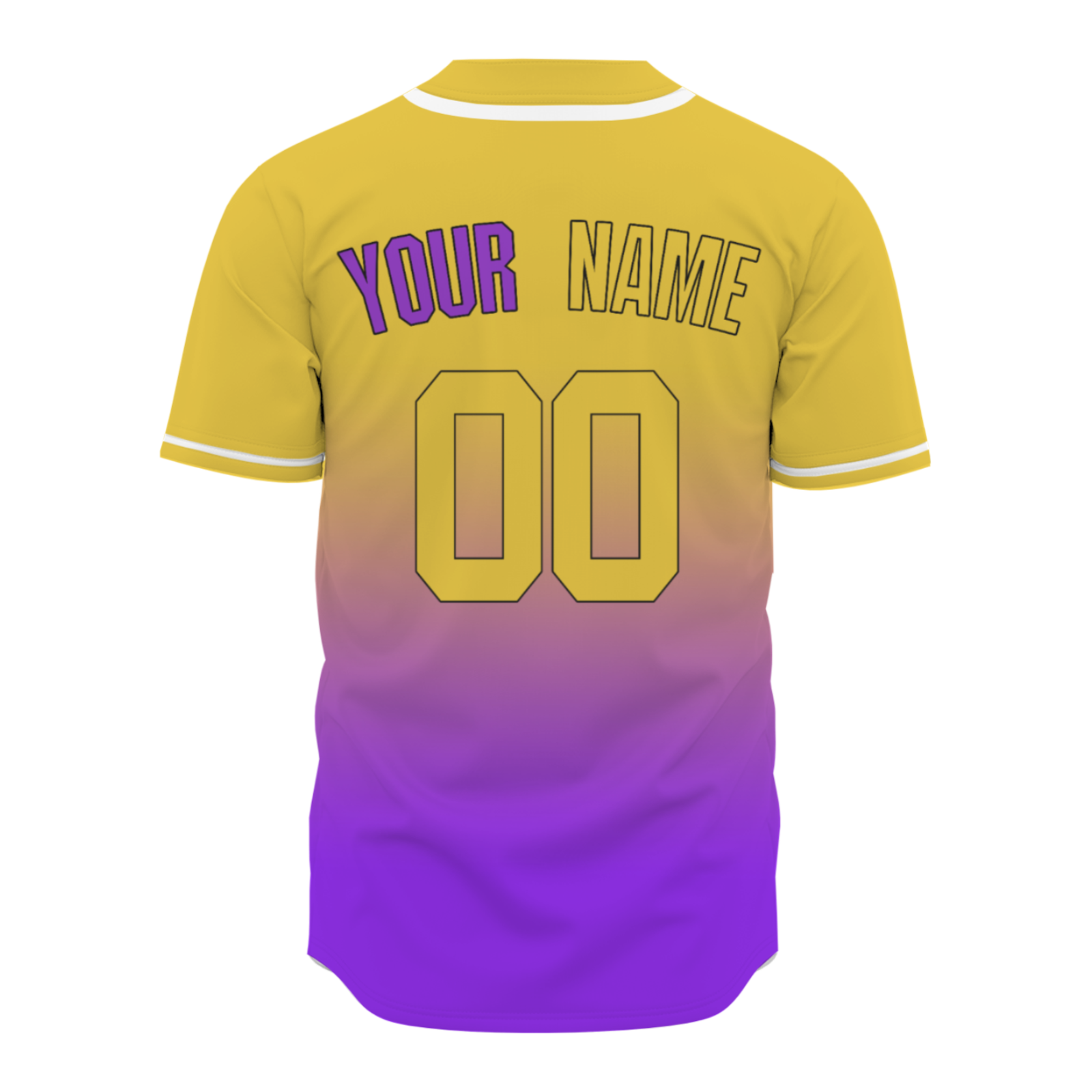 Custom Apricot Yellow Cerise-White Authentic Fade Fashion Baseball Jersey