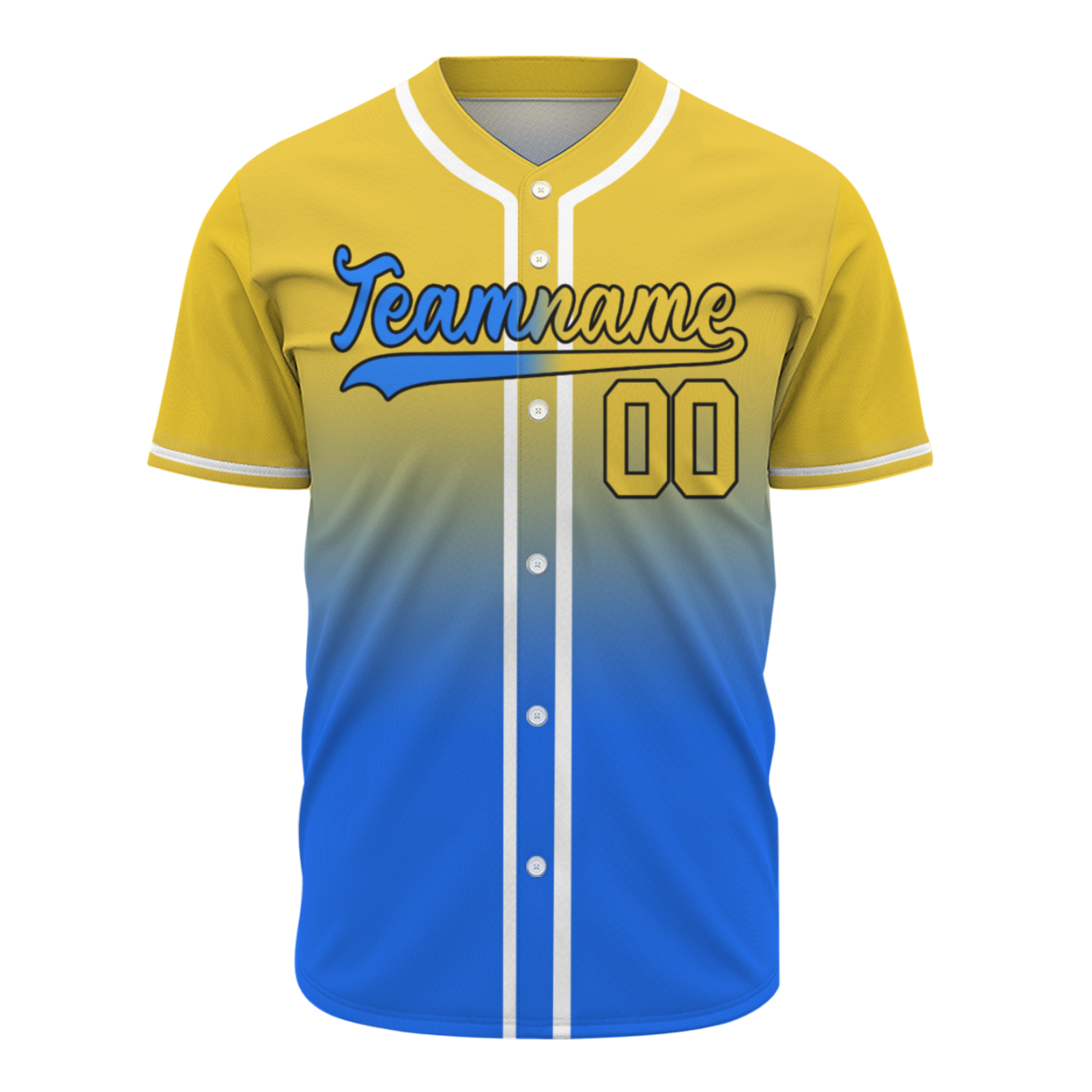 Custom Apricot Yellow Cerise-White Authentic Fade Fashion Baseball Jersey