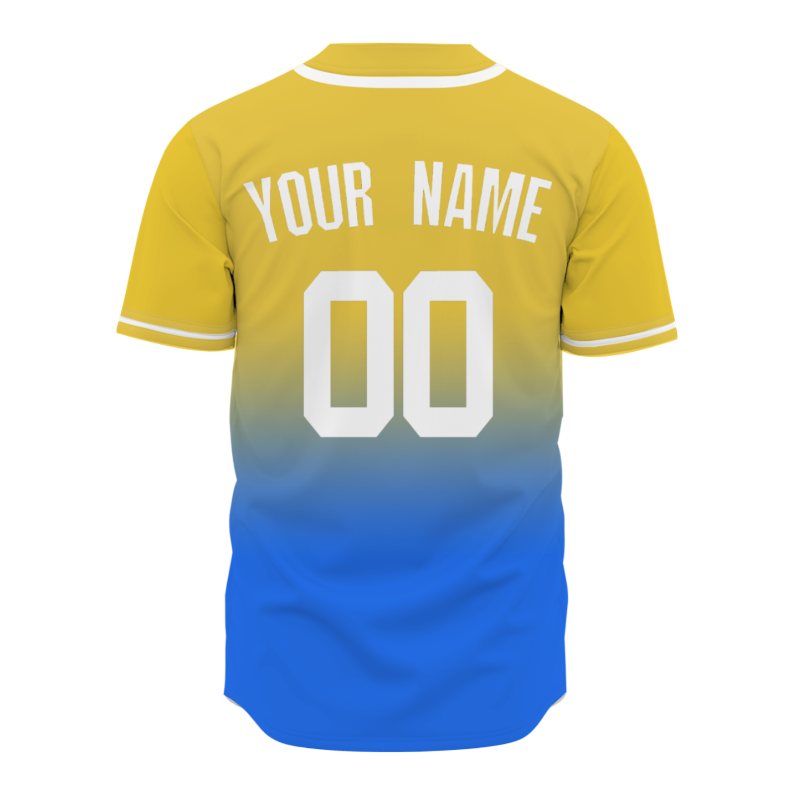 Custom Apricot Yellow Cerise-White Authentic Fade Fashion Baseball Jersey