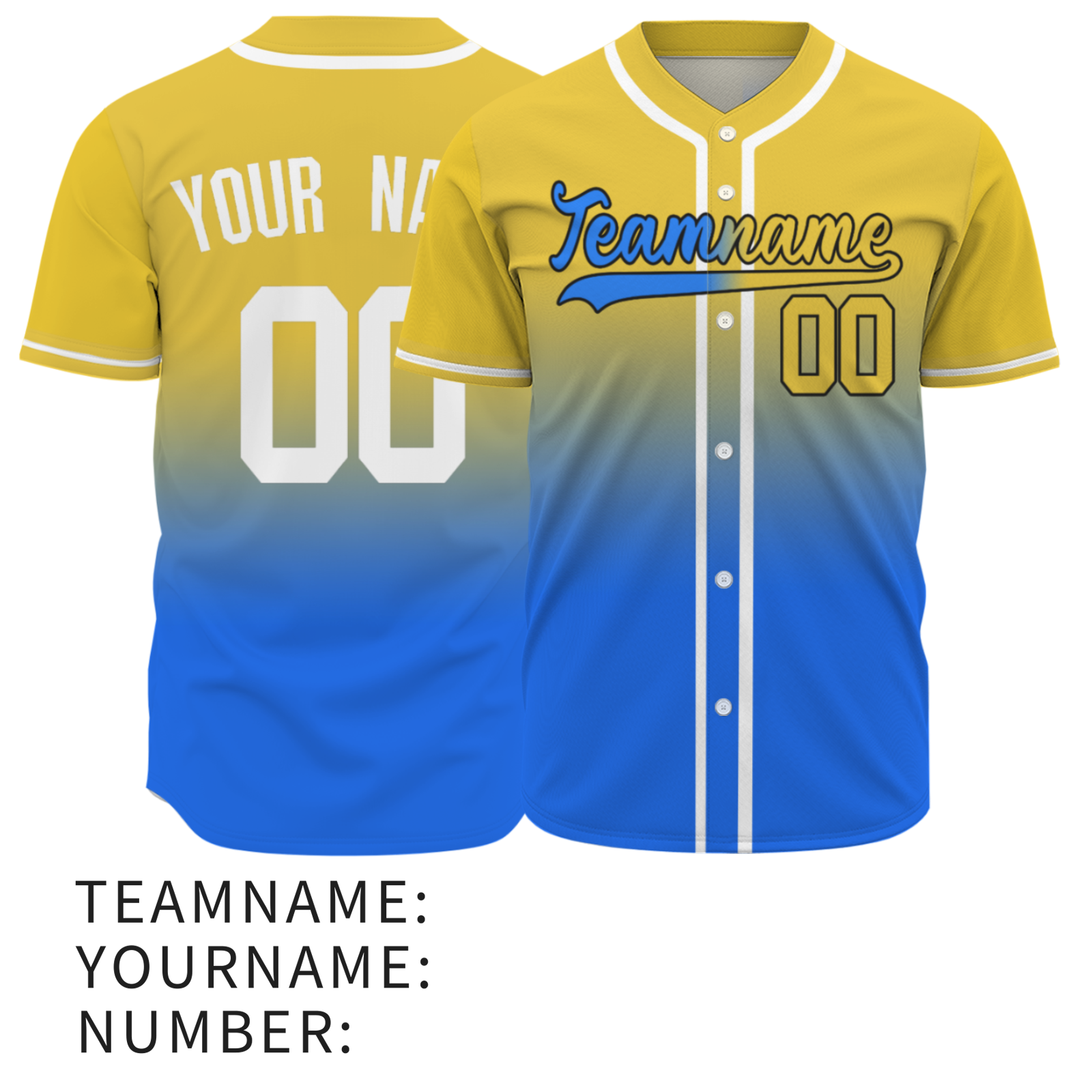 Custom Apricot Yellow Cerise-White Authentic Fade Fashion Baseball Jersey