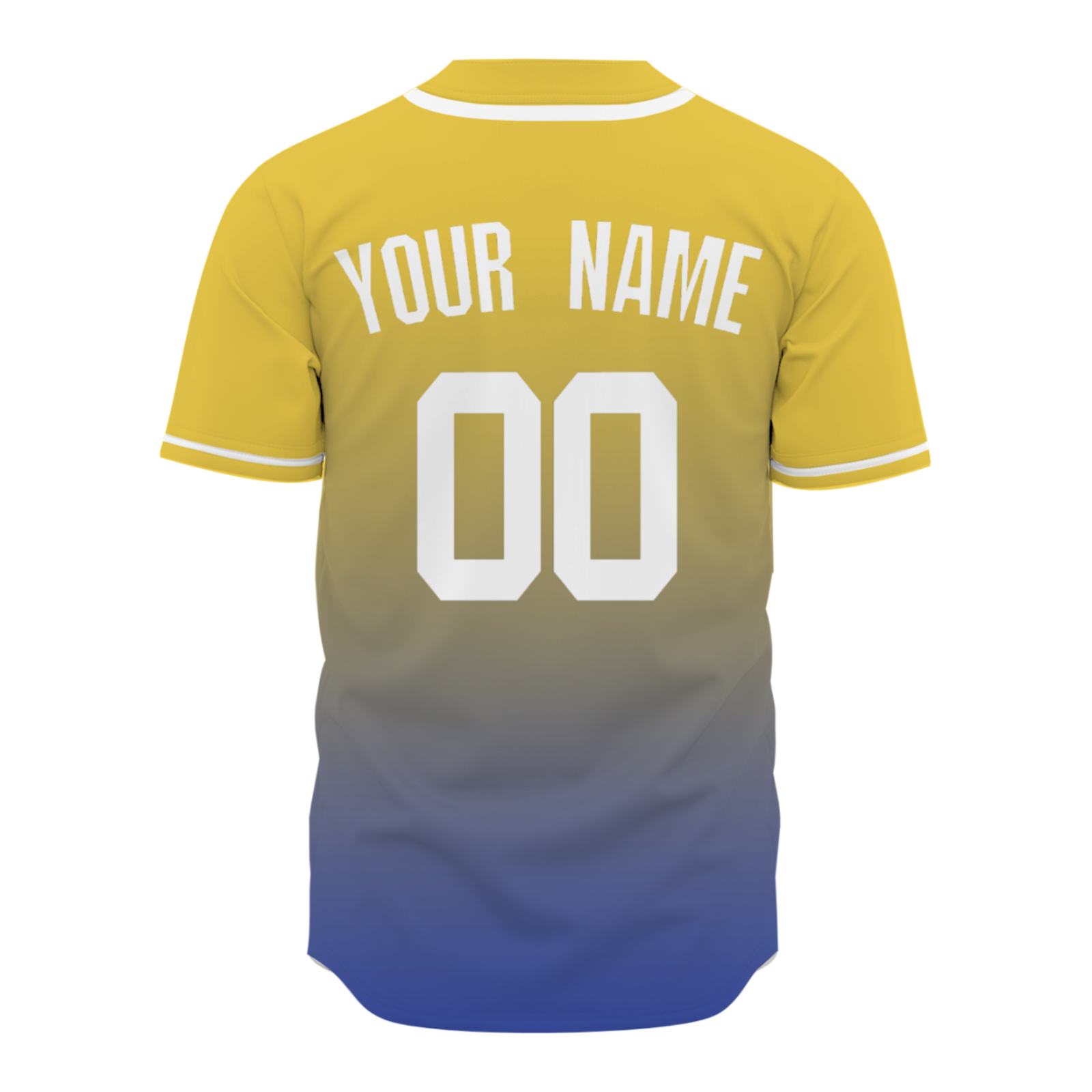 Custom Apricot Yellow Cerise-White Authentic Fade Fashion Baseball Jersey