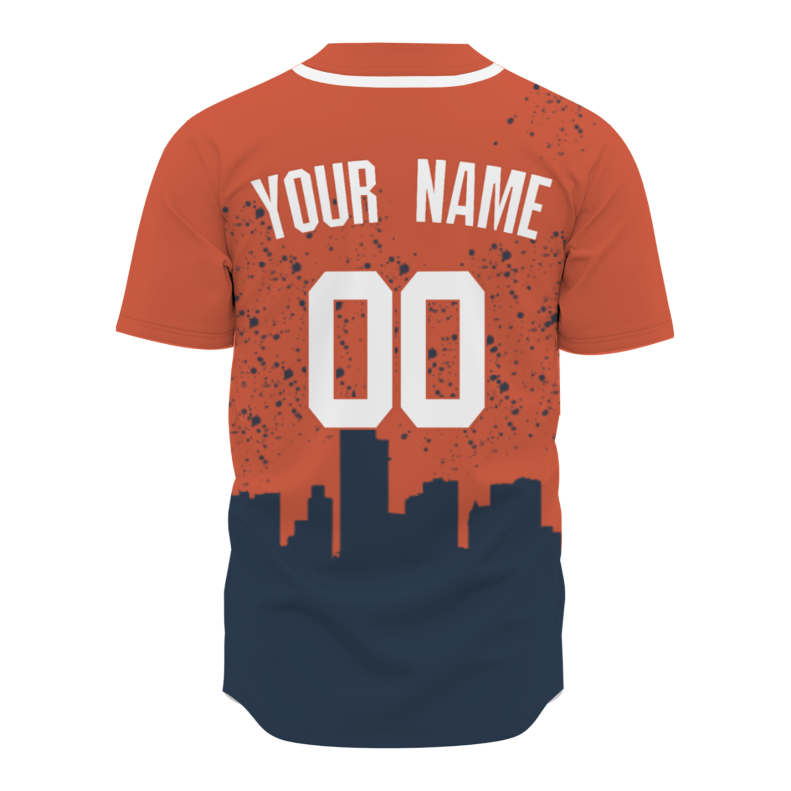 Custom Black Orange-White Authentic City's Reflection Baseball Jersey