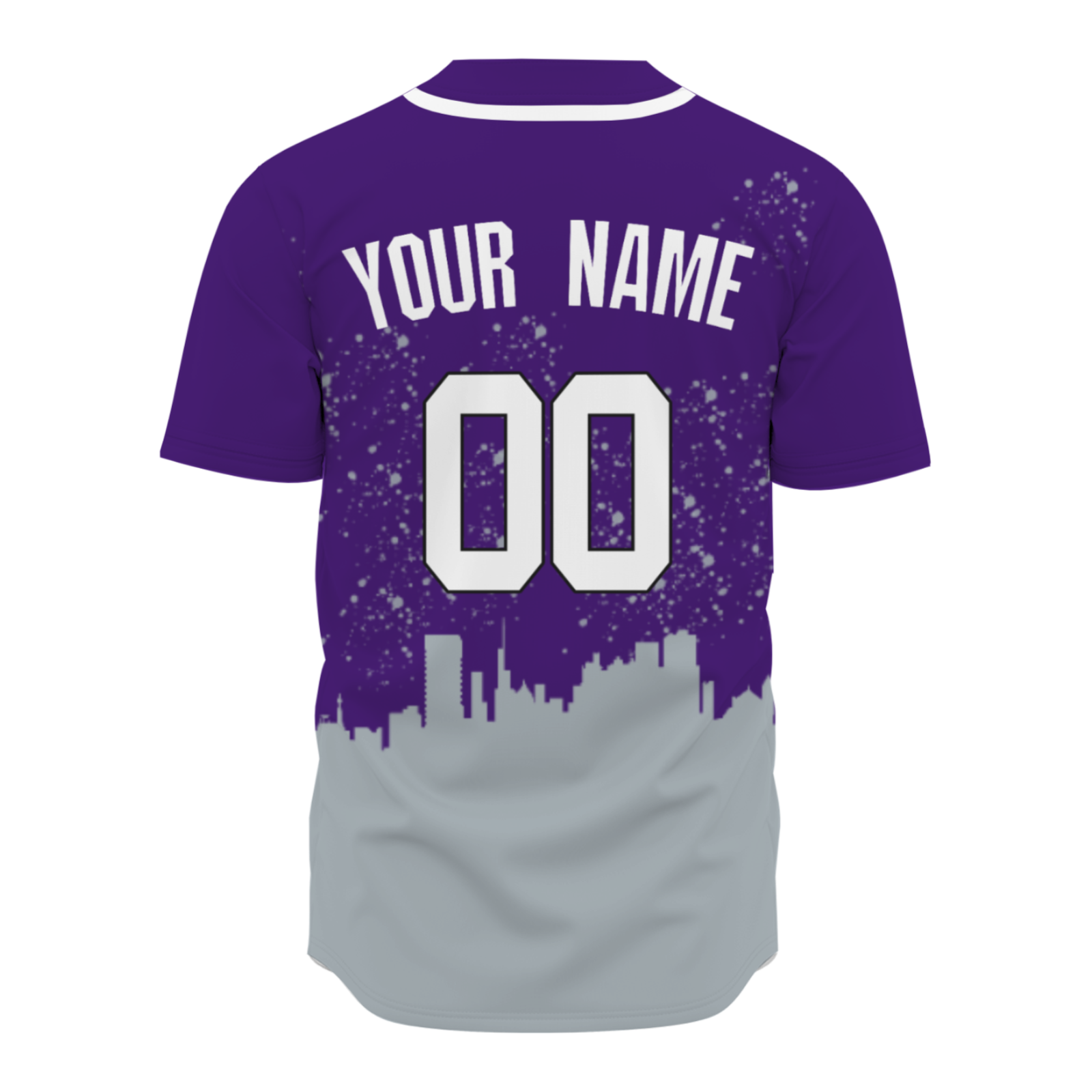 Custom Dark Purple Gray-White Authentic City's Reflection Baseball Jersey