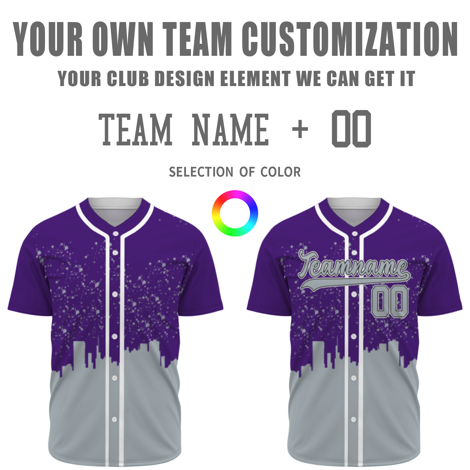 Custom Dark Purple Gray-White Authentic City's Reflection Baseball Jersey