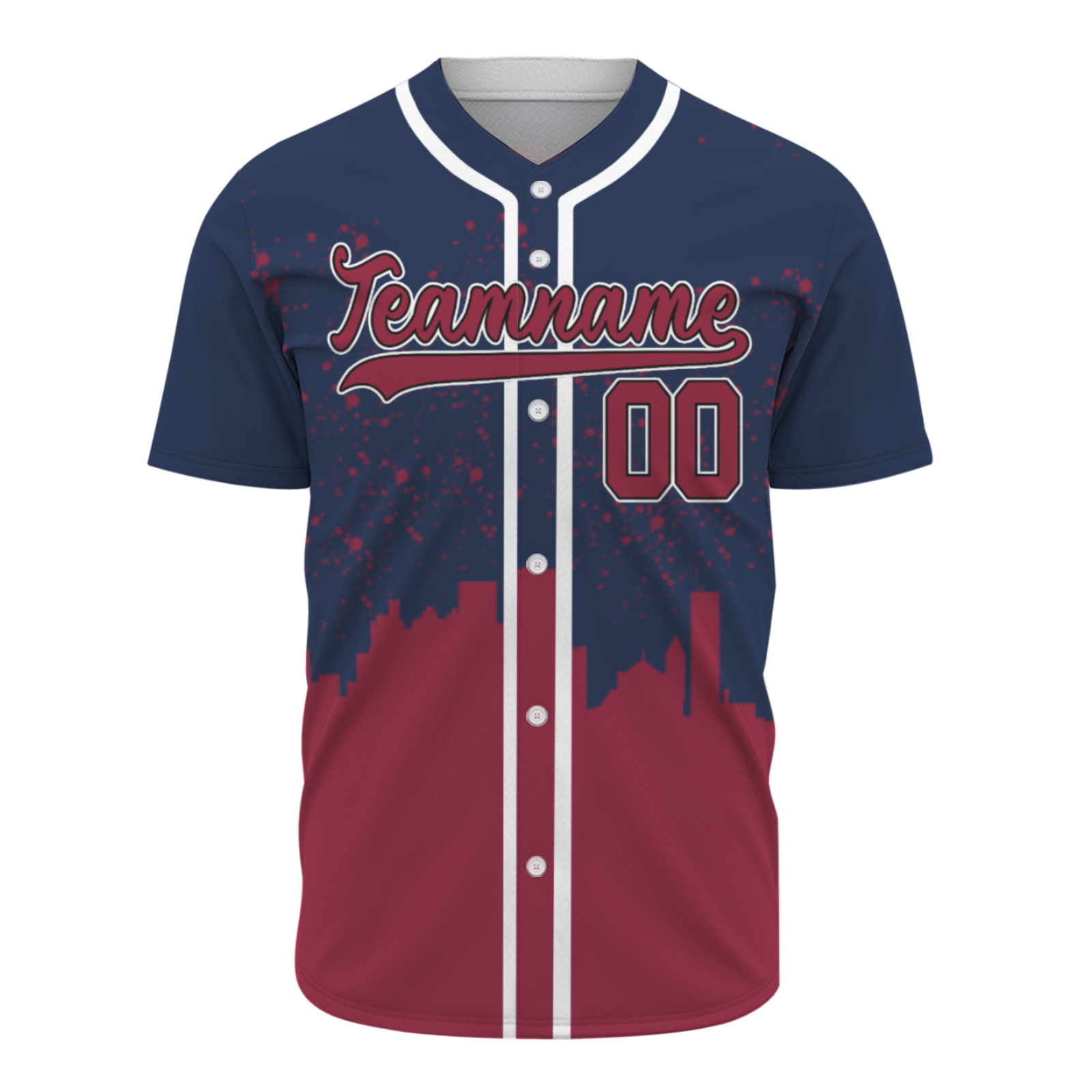 Custom Indigo Dark Red-White Authentic City's Reflection Baseball Jersey