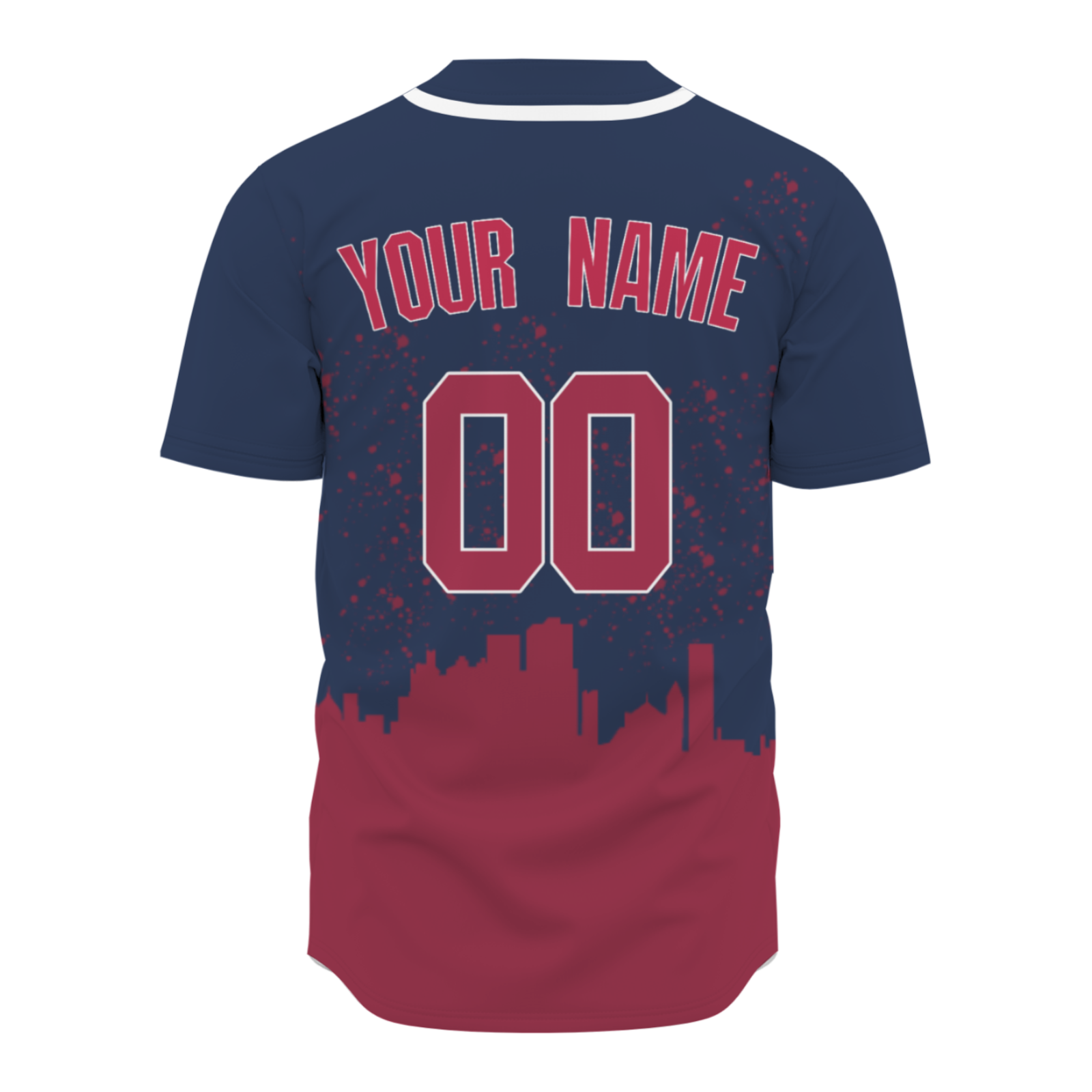 Custom Indigo Dark Red-White Authentic City's Reflection Baseball Jersey