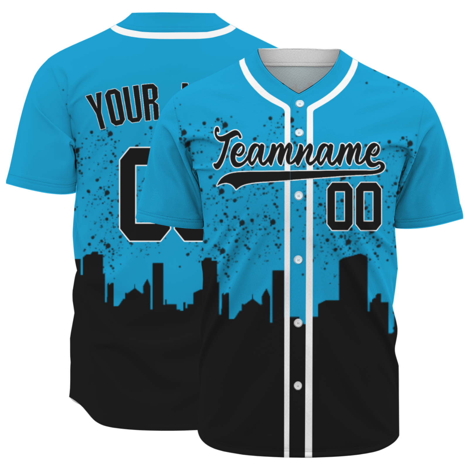 Custom Dark Blue Black-White Authentic City's Reflection Baseball Jersey