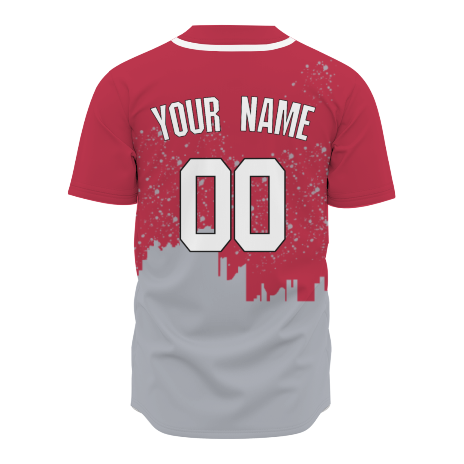 Custom Red Gray-White Authentic City's Reflection Baseball Jersey